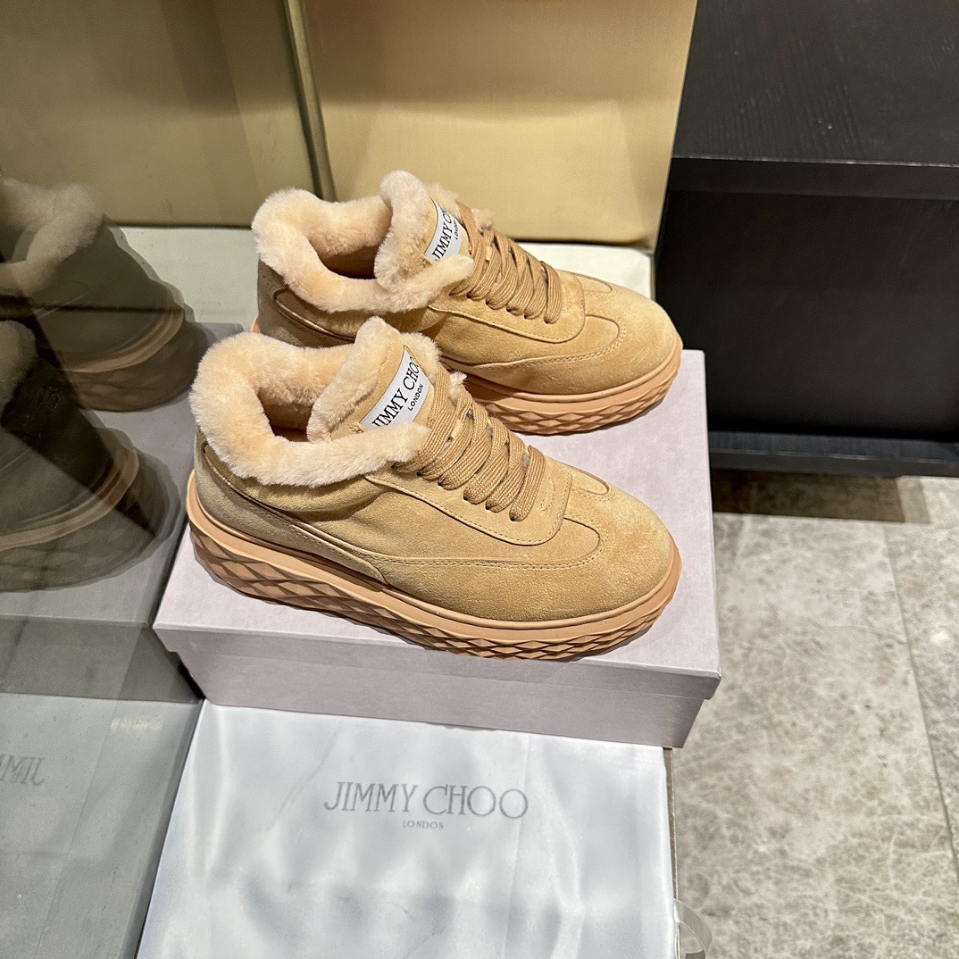 JIMMY CHOO 지미추 2025 가을/겨울 털 신발 4