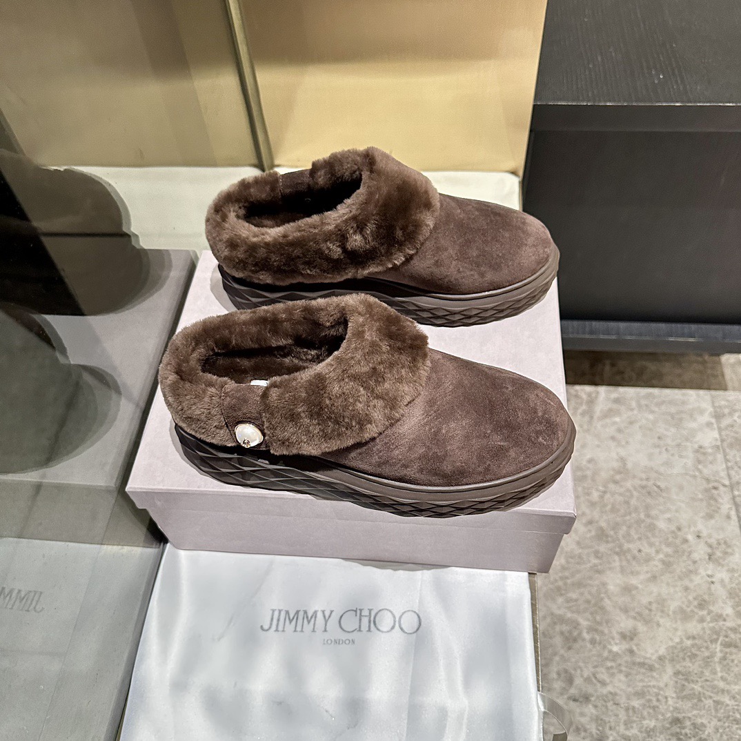 JIMMY CHOO 지미추 2025 가을/겨울 털 신발 4
