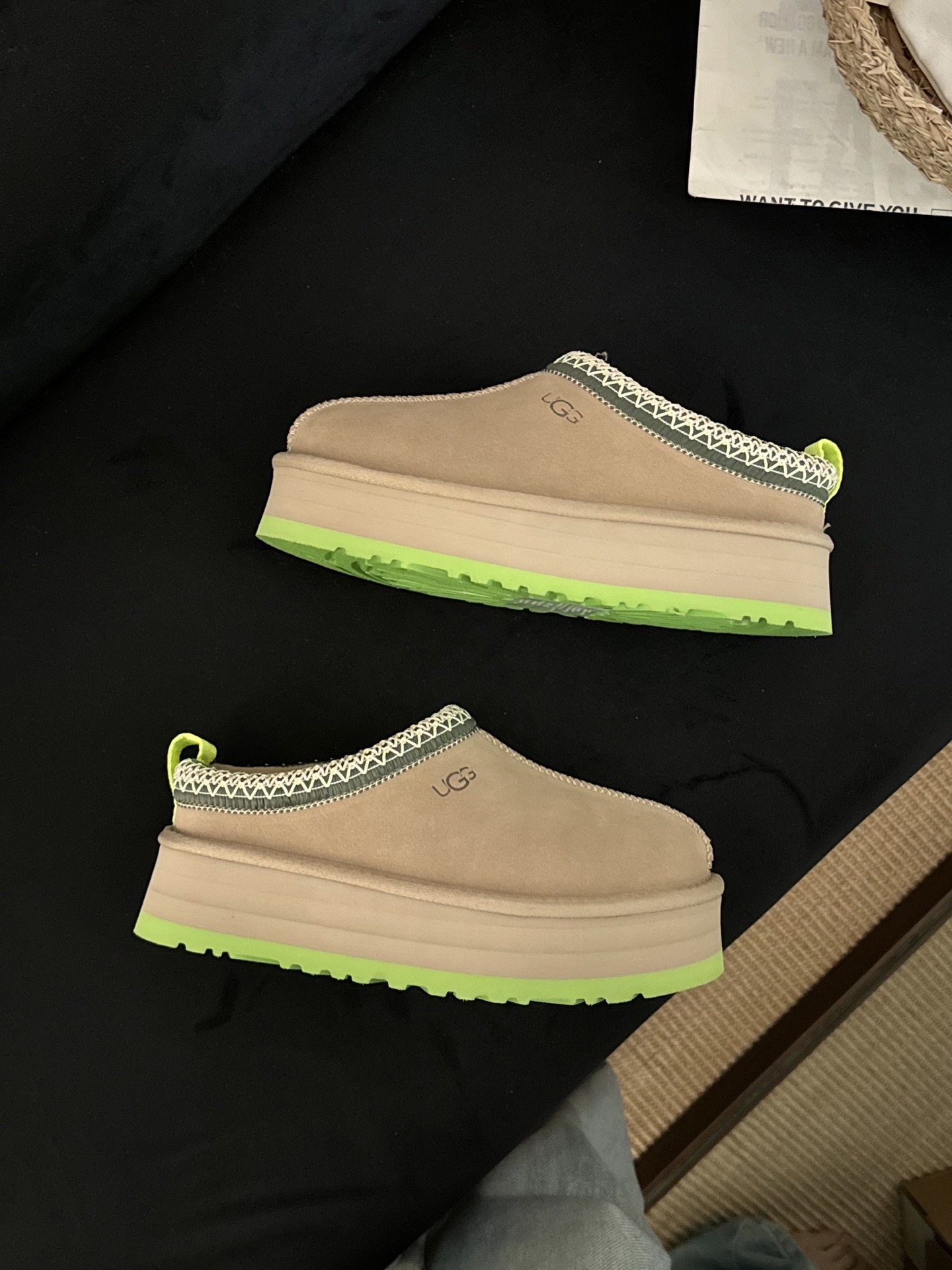 UGG 어그 양털 슬립온 브라운 6