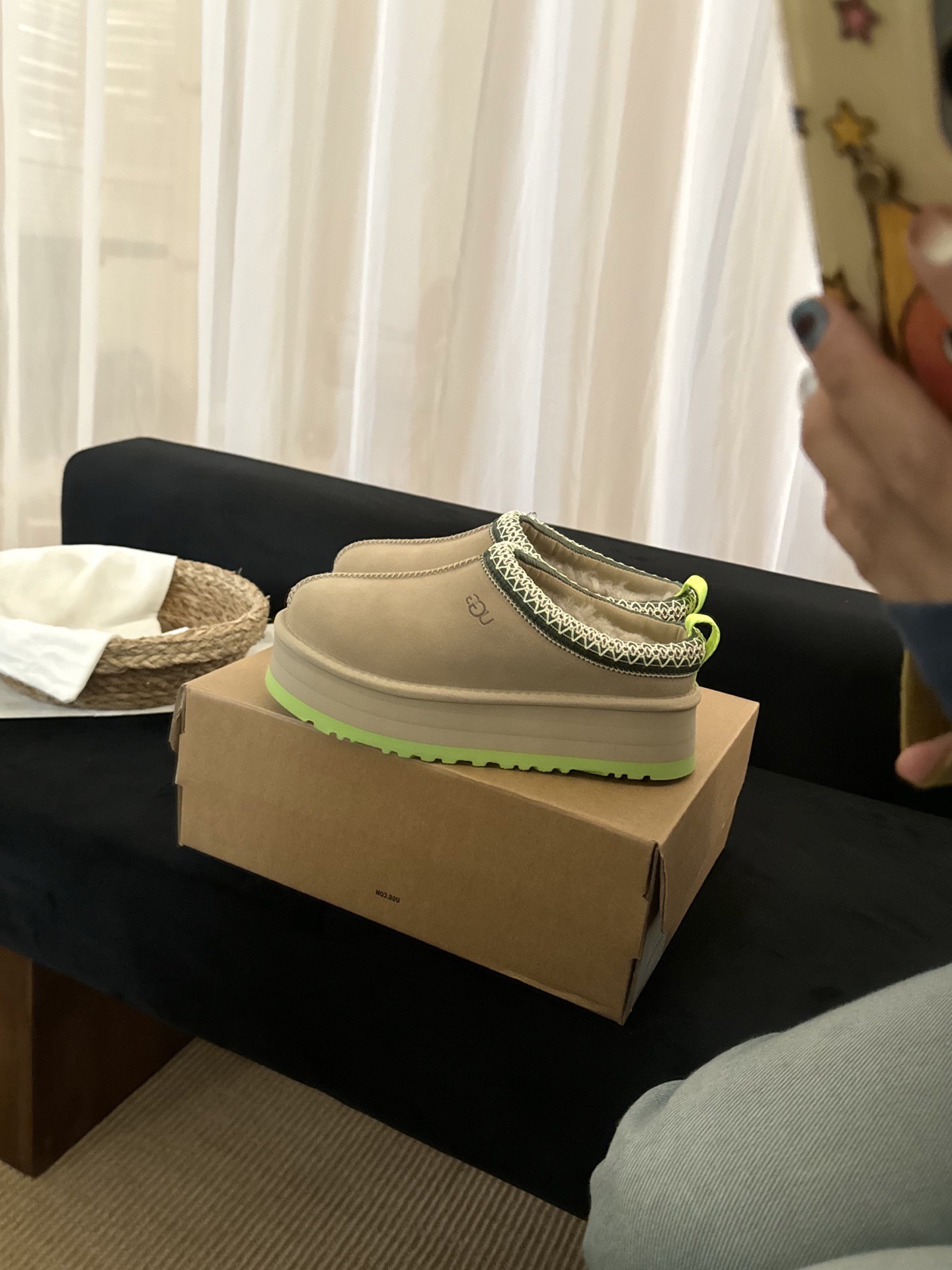 UGG 어그 양털 슬립온 브라운 9