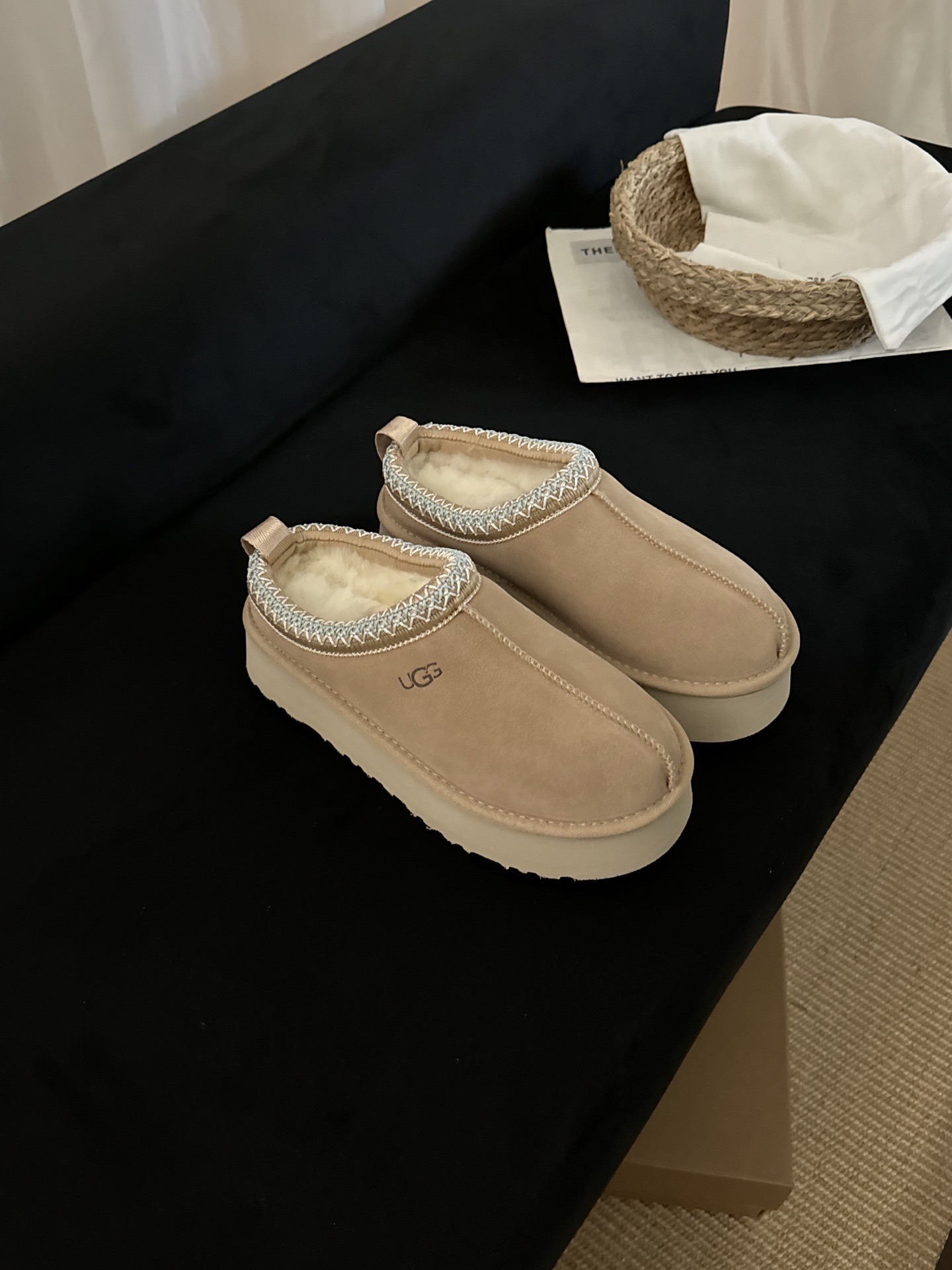 UGG 어그 양털 슬립온 베이지 2