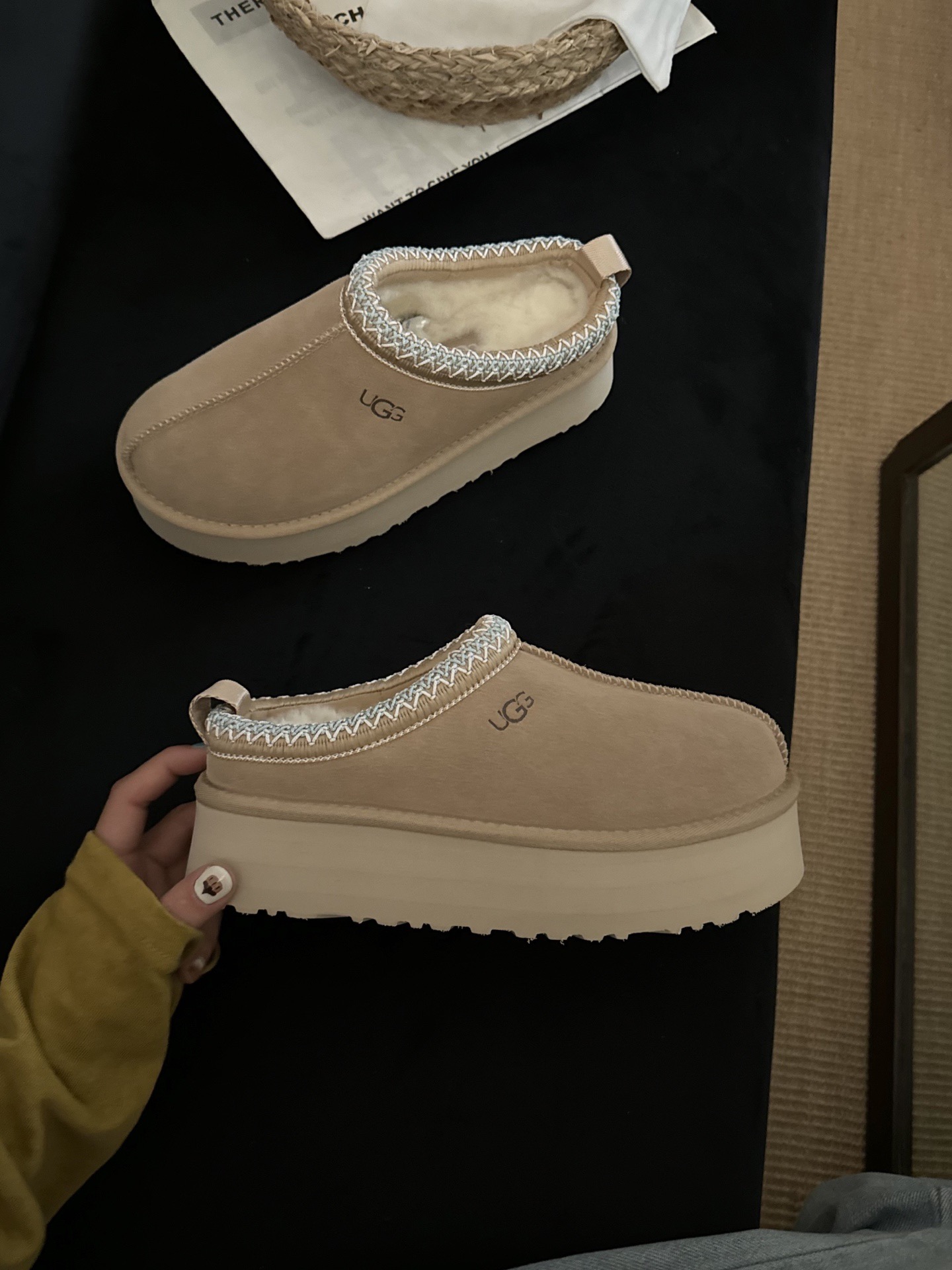 UGG 어그 양털 슬립온 베이지 5