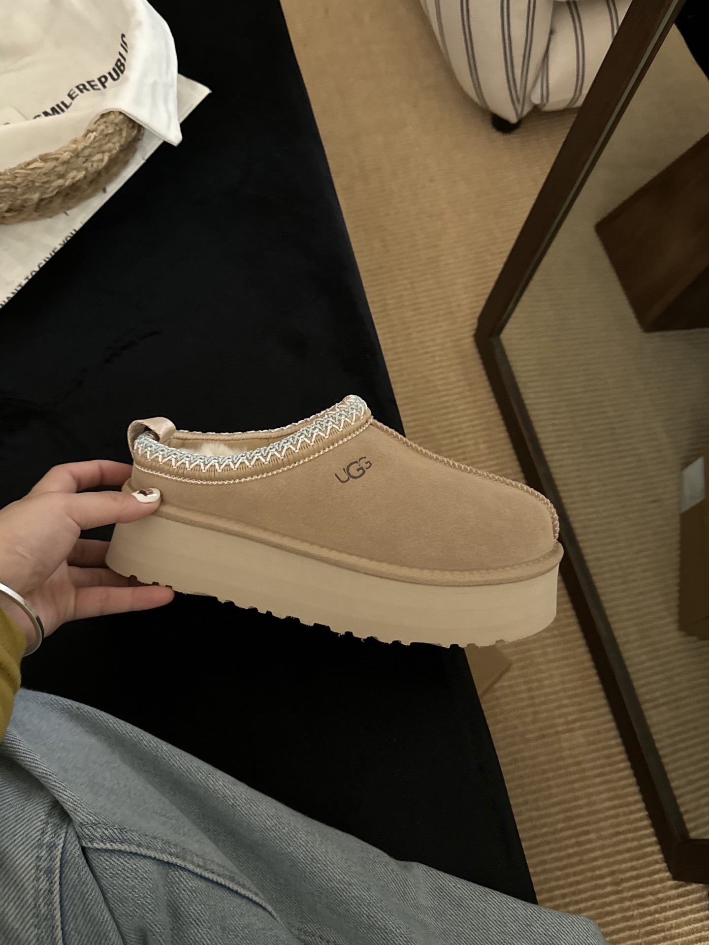 UGG 어그 양털 슬립온 베이지 8