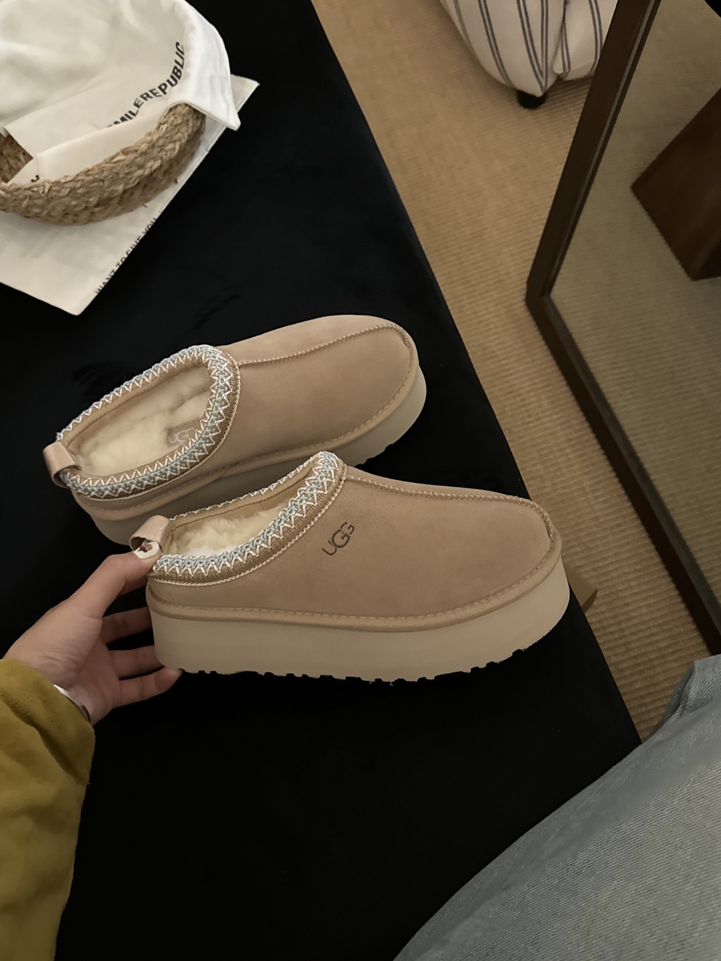 UGG 어그 양털 슬립온 베이지 9