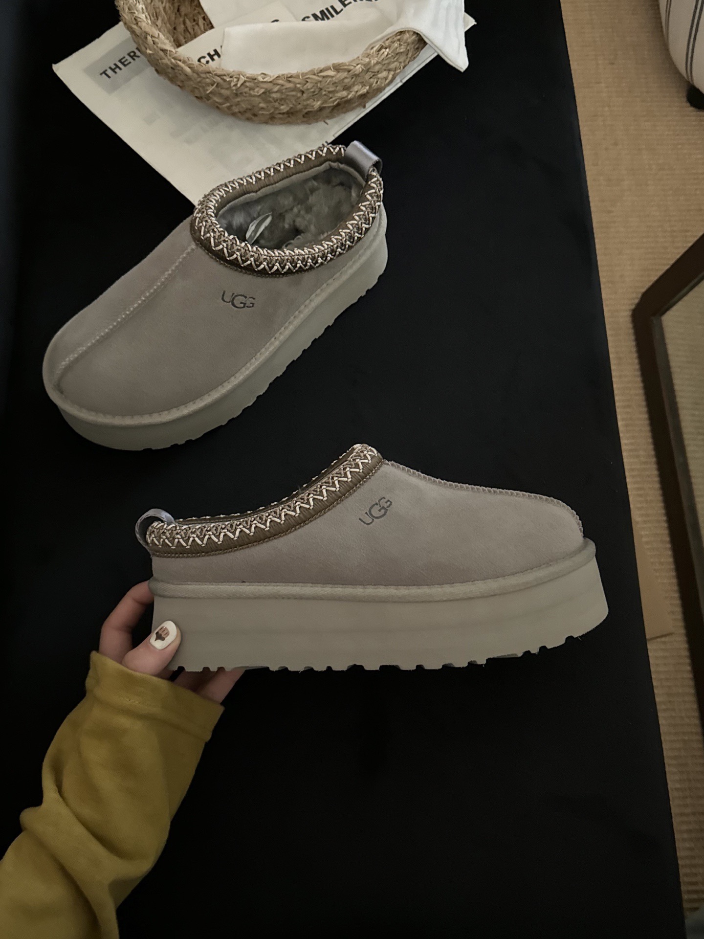 UGG 어그 양털 슬립온 베이지 4