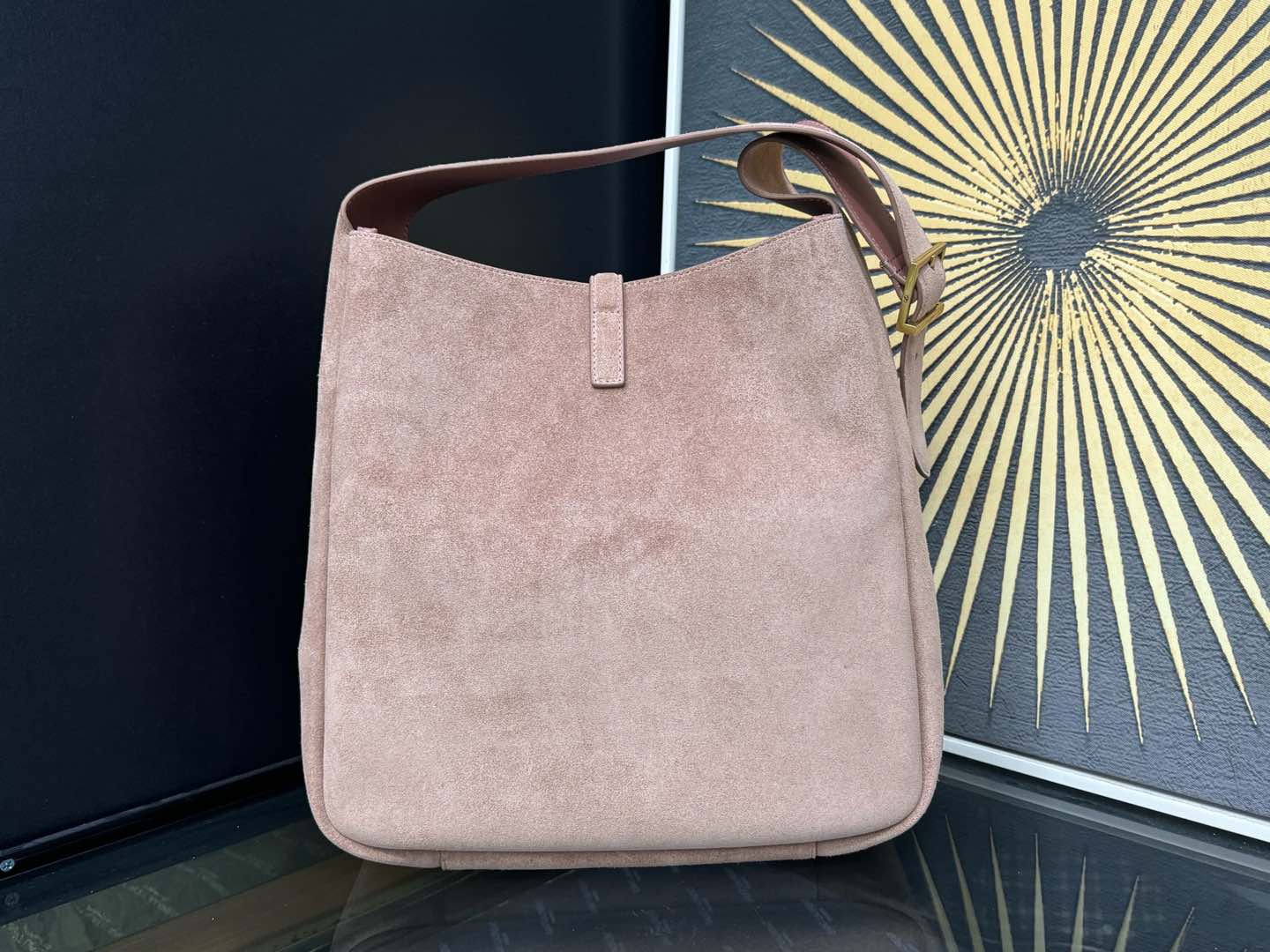 SAINT LAURENT 생로랑 LE5A7 스웨이드 라지 숄더 호보백 753837 3