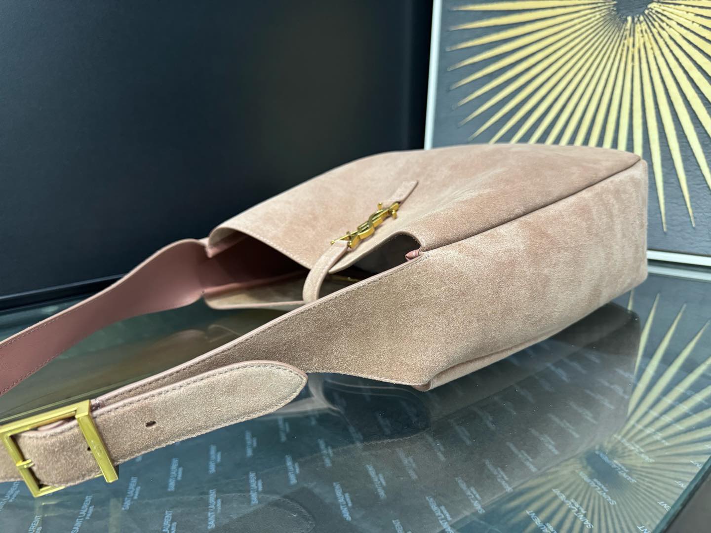 SAINT LAURENT 생로랑 LE5A7 스웨이드 라지 숄더 호보백 753837 4