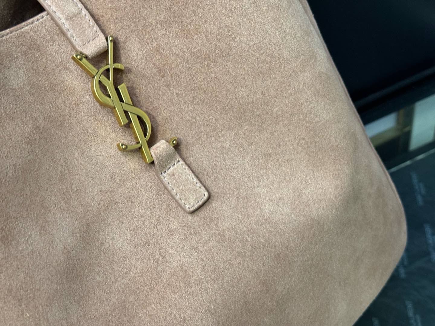 SAINT LAURENT 생로랑 LE5A7 스웨이드 라지 숄더 호보백 753837 6