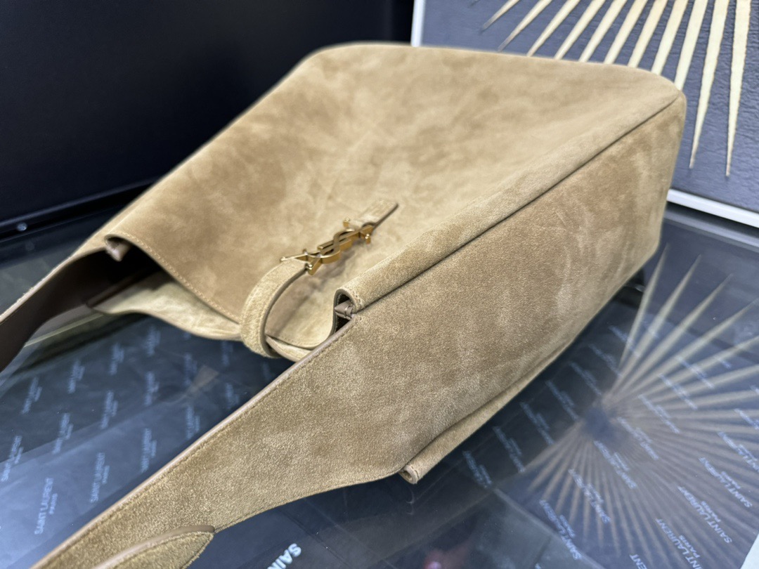 SAINT LAURENT 생로랑 LE5A7 스웨이드 라지 숄더 호보백 753837 9