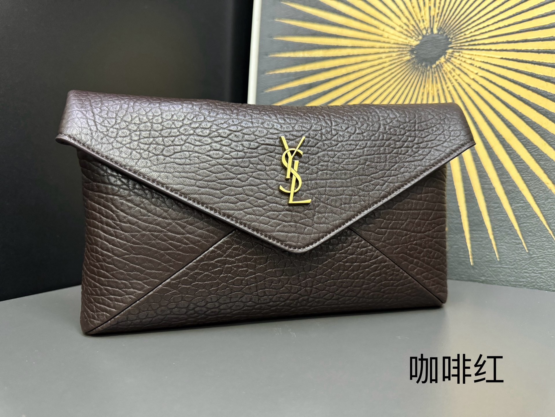 Saint Laurent Cassandre 생로랑 스웨이드 라지 엔벨로프 클러치/파우치백 1