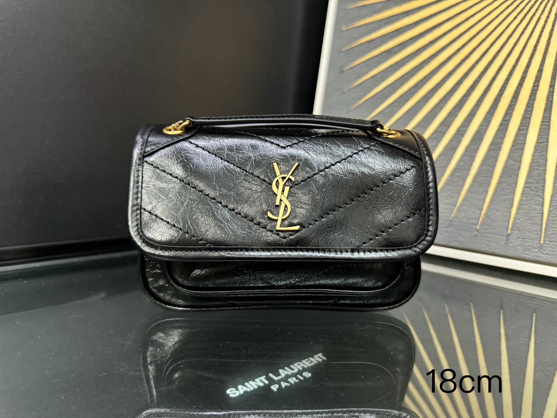 Saint Laurent Niki Mini 생로랑 니키 그레인 램스킨 미니 백 1