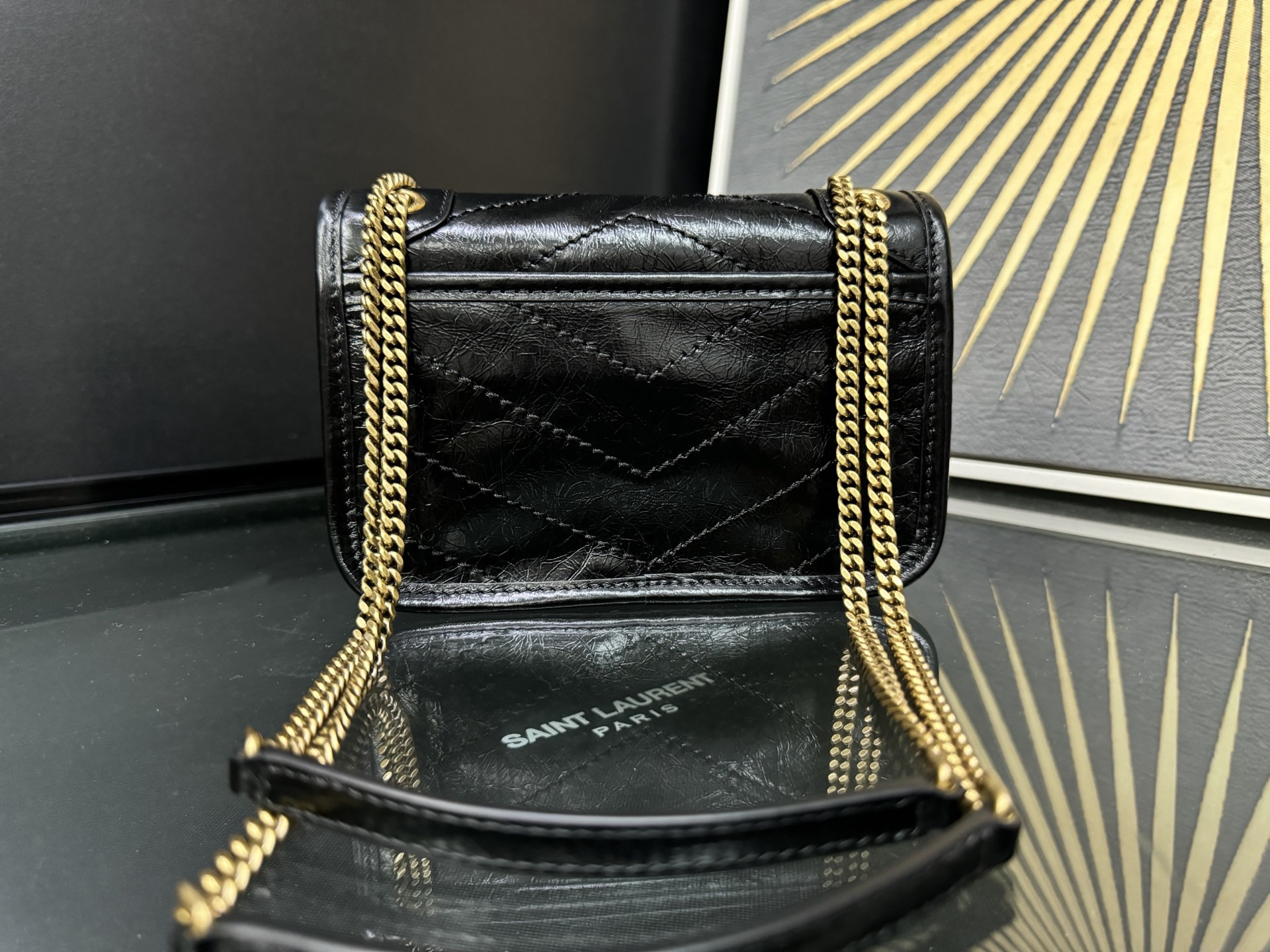 Saint Laurent Niki Mini 생로랑 니키 그레인 램스킨 미니 백 3