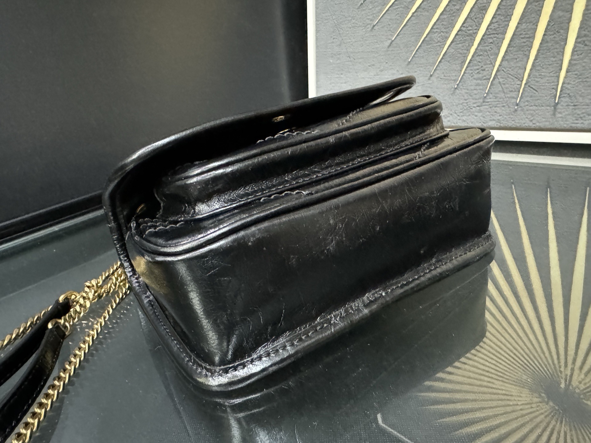 Saint Laurent Niki Mini 생로랑 니키 그레인 램스킨 미니 백 5