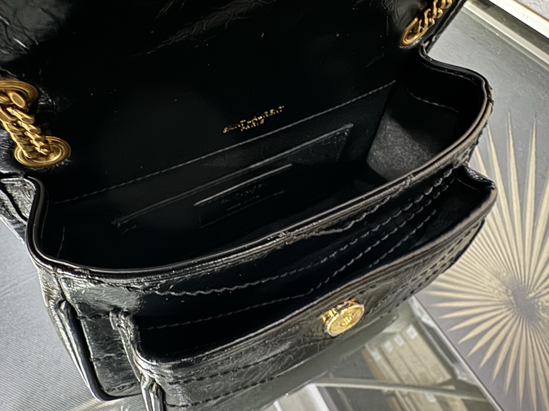 Saint Laurent Niki Mini 생로랑 니키 그레인 램스킨 미니 백 7