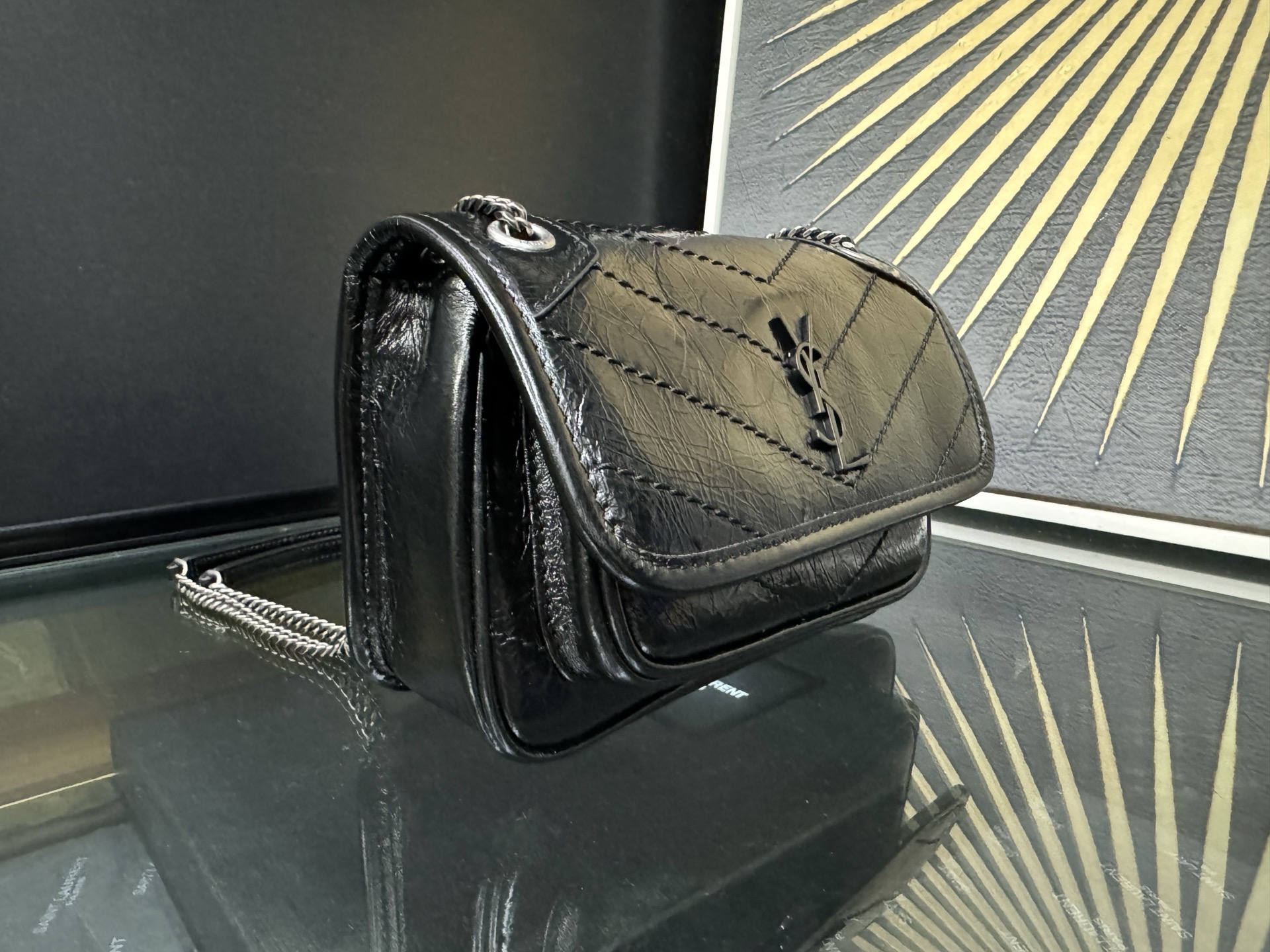 Saint Laurent Niki Mini 생로랑 니키 그레인 램스킨 미니 백 2