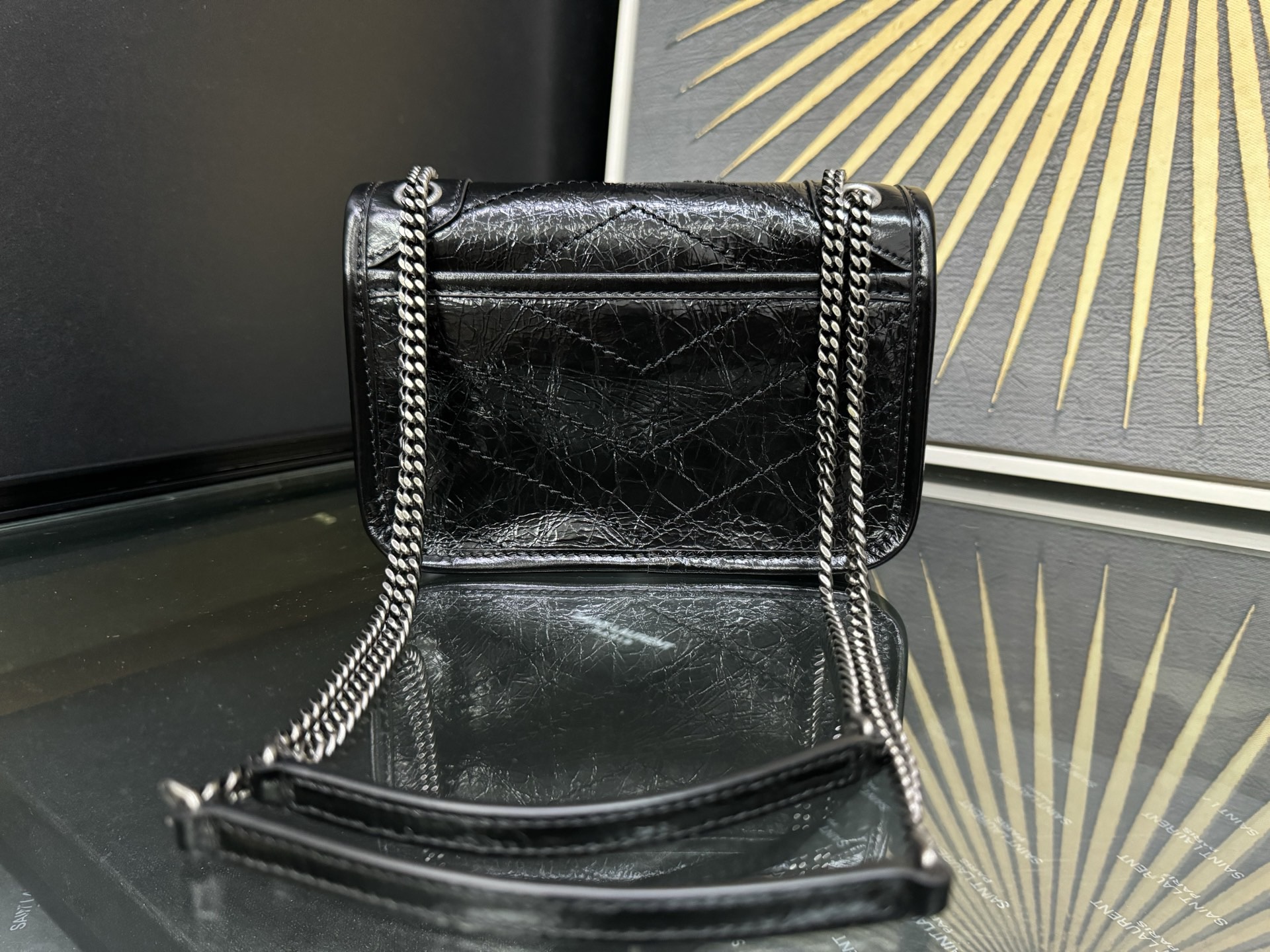 Saint Laurent Niki Mini 생로랑 니키 그레인 램스킨 미니 백 3