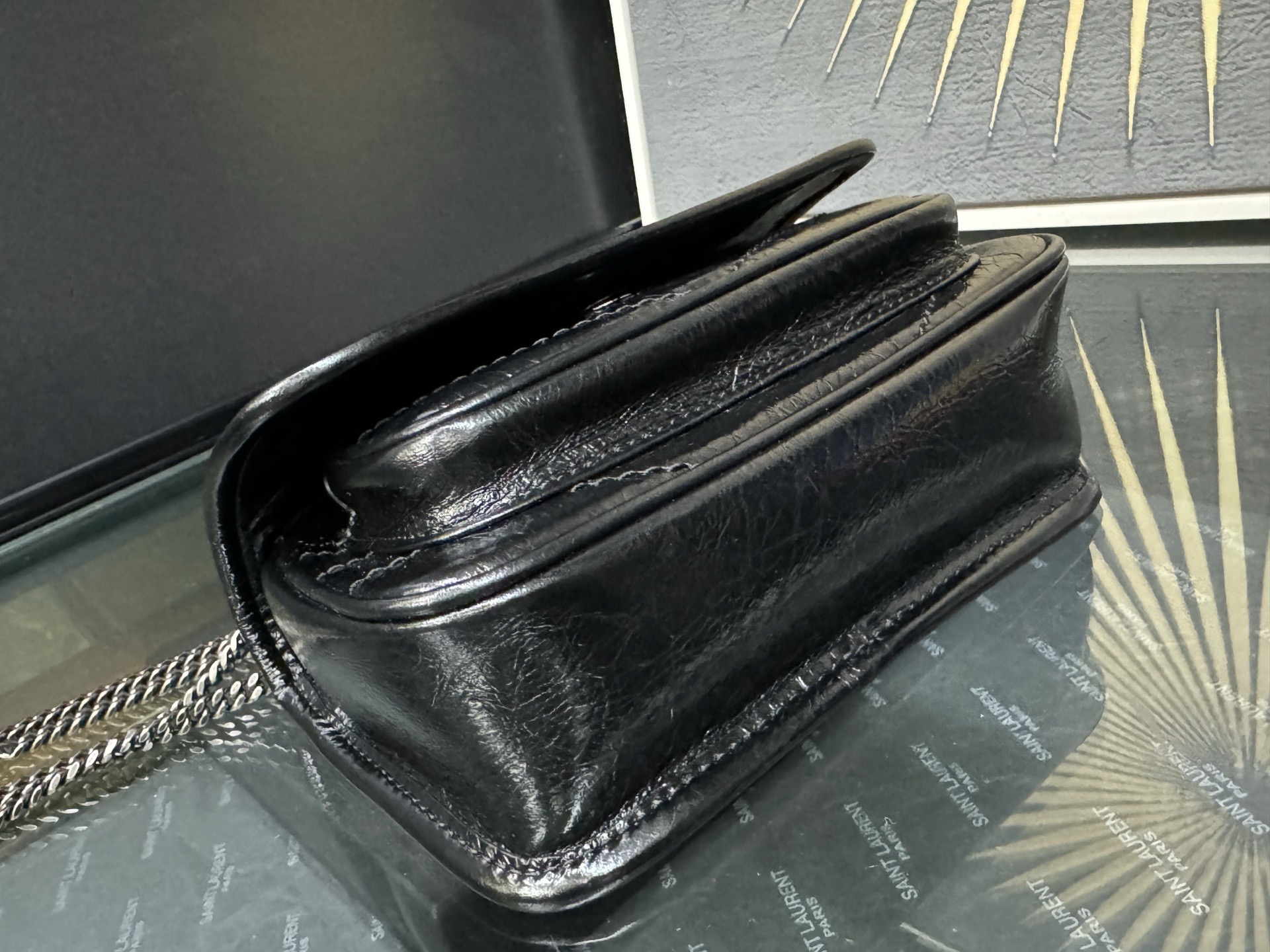 Saint Laurent Niki Mini 생로랑 니키 그레인 램스킨 미니 백 5