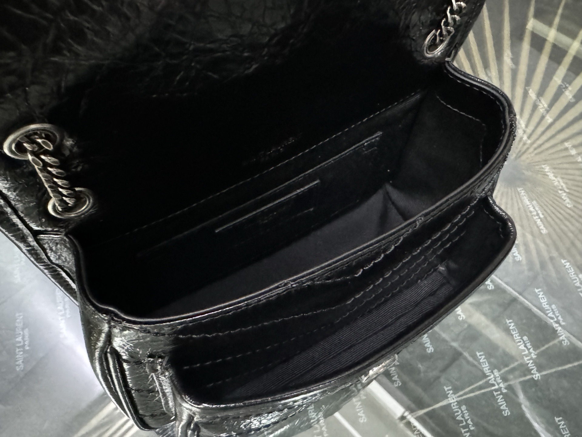 Saint Laurent Niki Mini 생로랑 니키 그레인 램스킨 미니 백 6