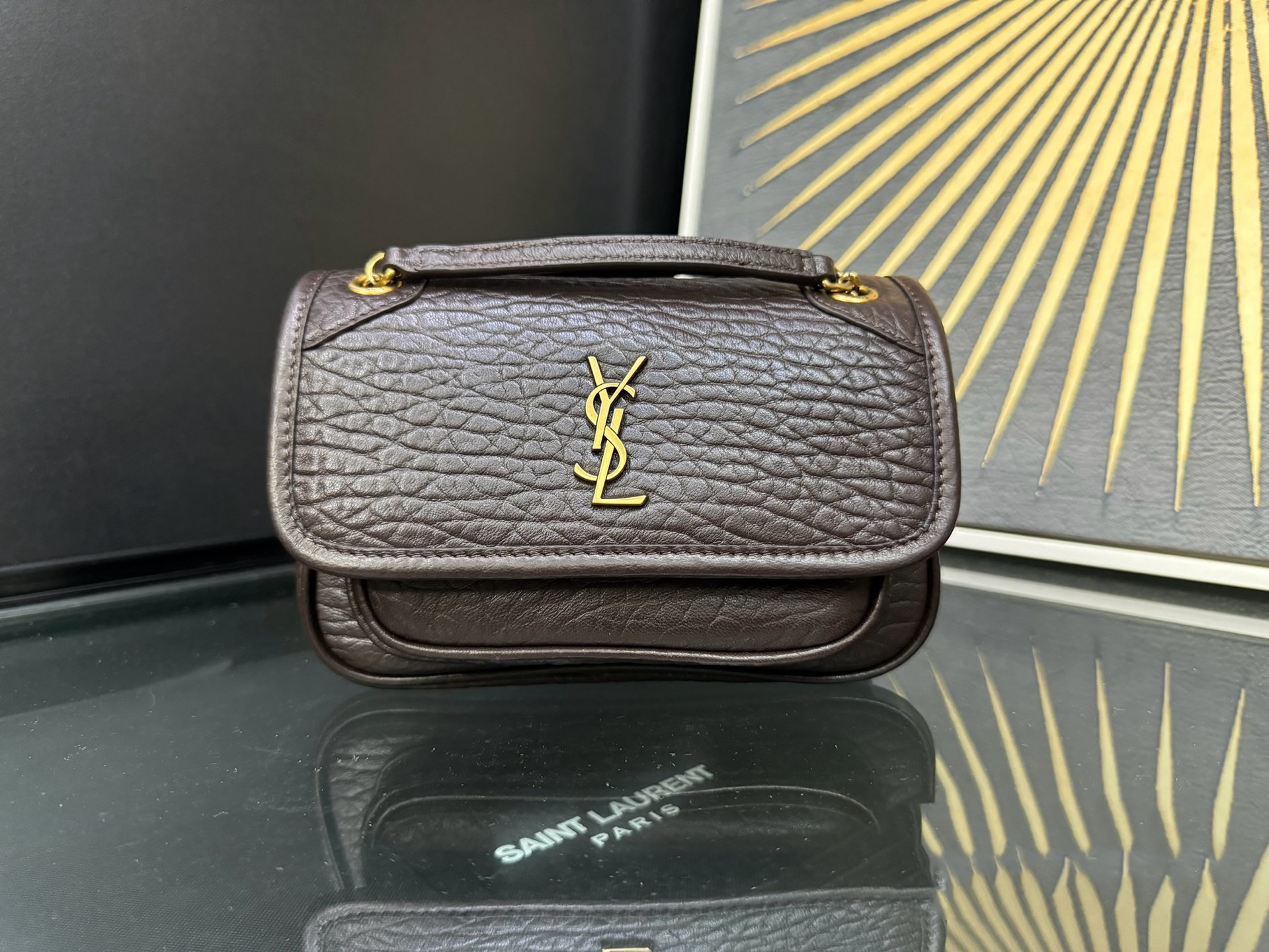 Saint Laurent Niki Mini 생로랑 니키 그레인 램스킨 미니 백 1