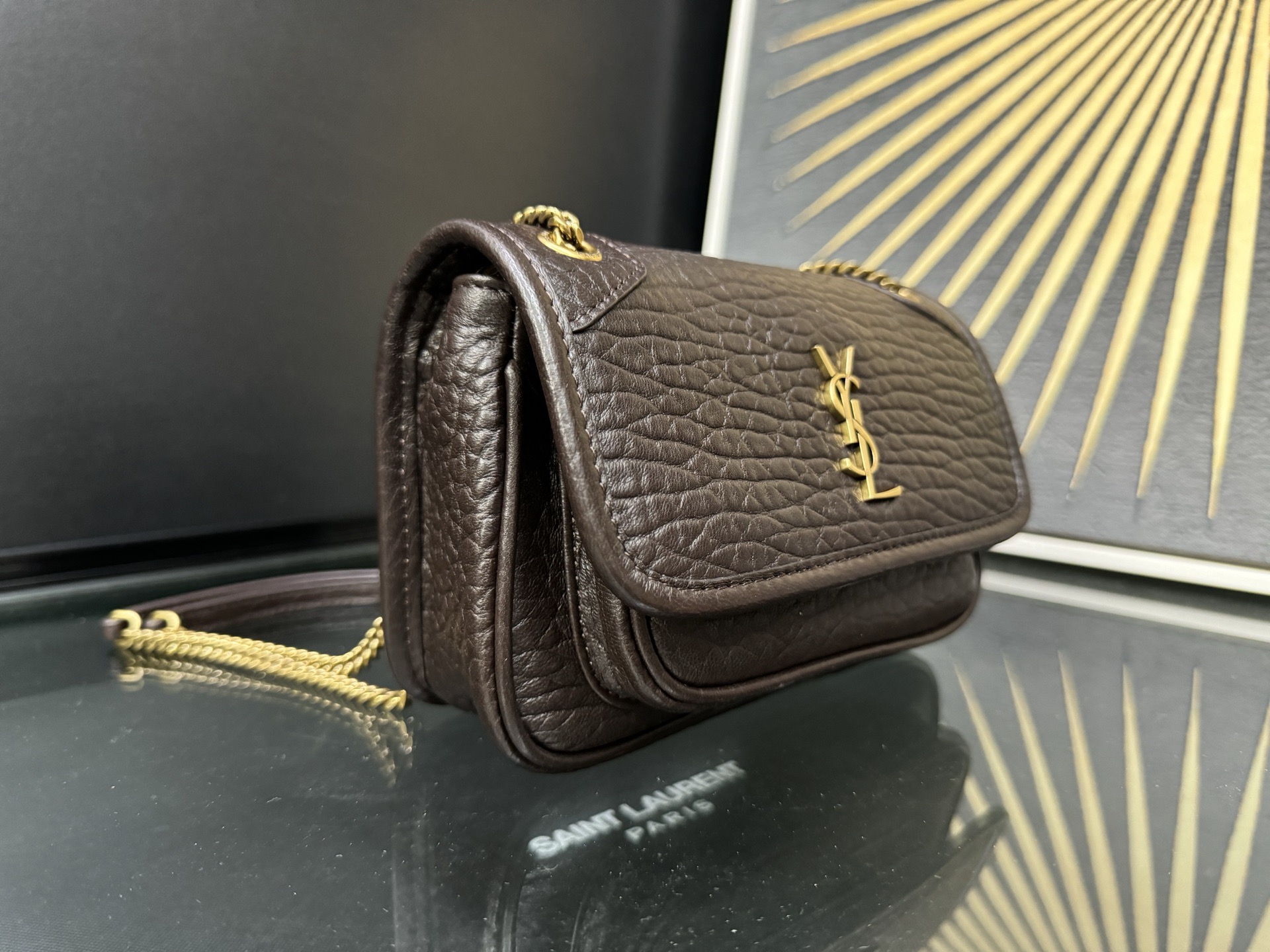 Saint Laurent Niki Mini 생로랑 니키 그레인 램스킨 미니 백 2