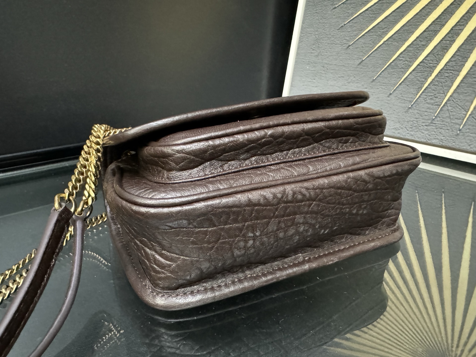 Saint Laurent Niki Mini 생로랑 니키 그레인 램스킨 미니 백 5