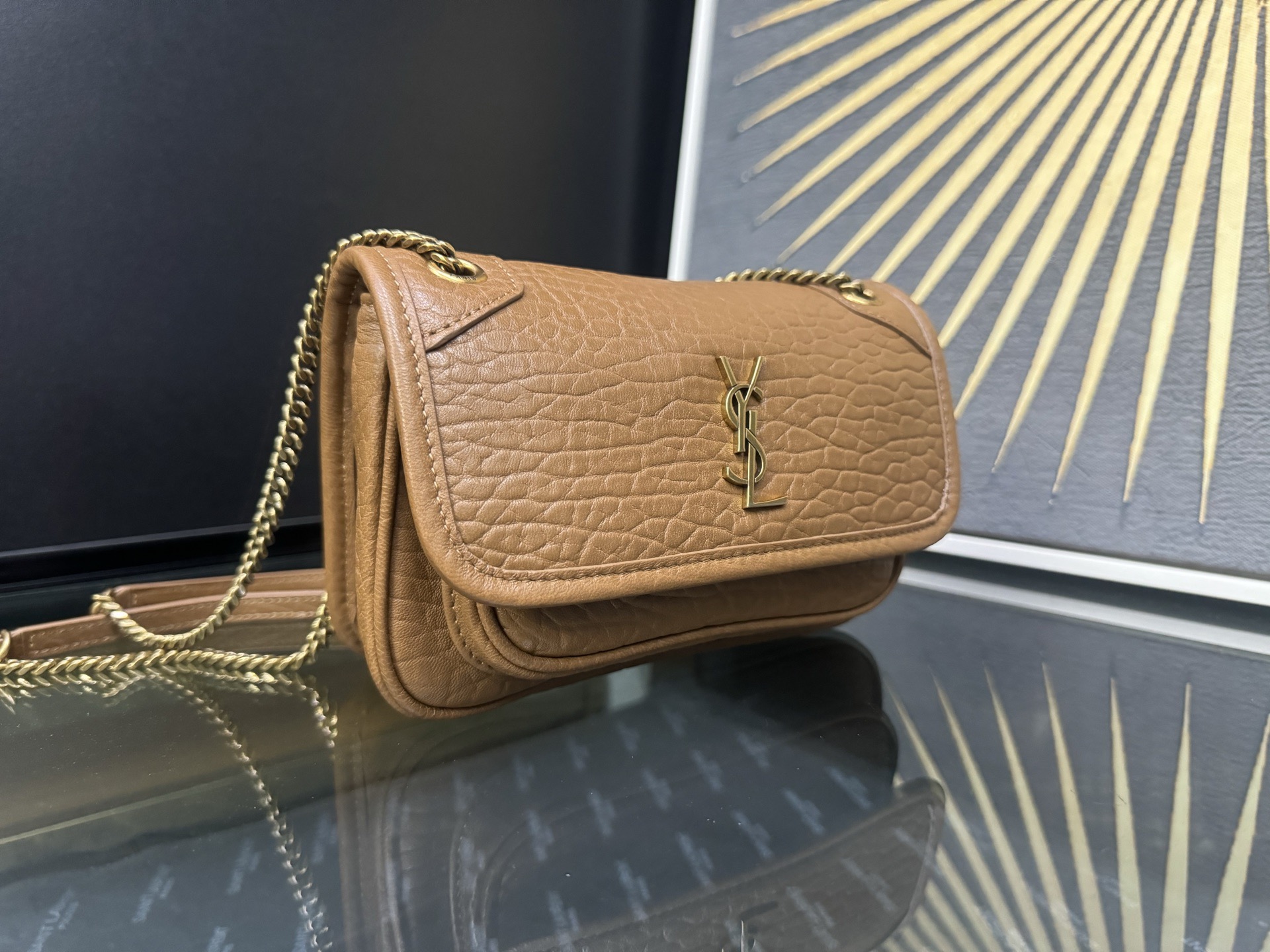 Saint Laurent Niki Mini 생로랑 니키 그레인 램스킨 미니 백 2