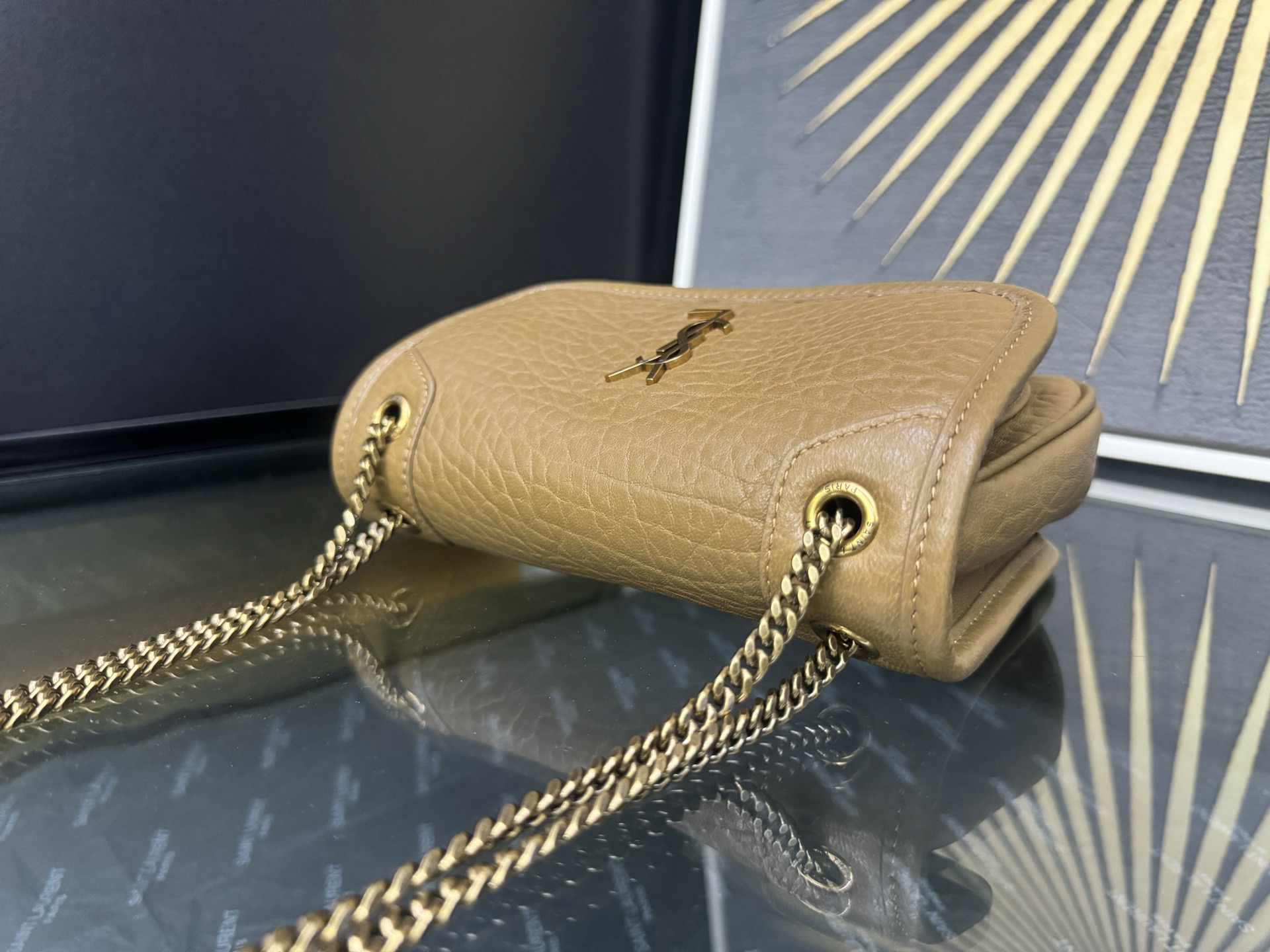 Saint Laurent Niki Mini 생로랑 니키 그레인 램스킨 미니 백 8