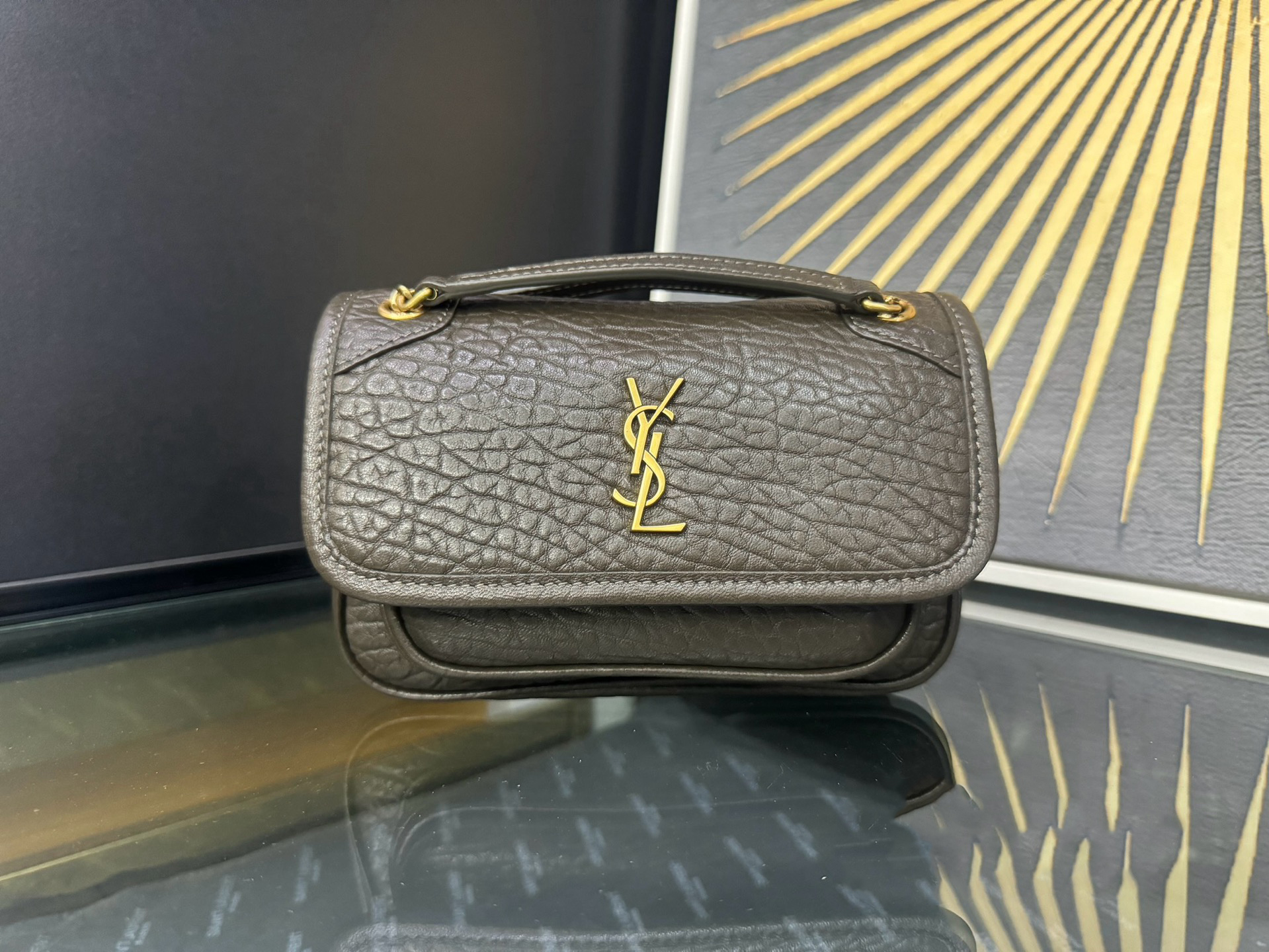 Saint Laurent Niki Mini 생로랑 니키 그레인 램스킨 미니 백 1