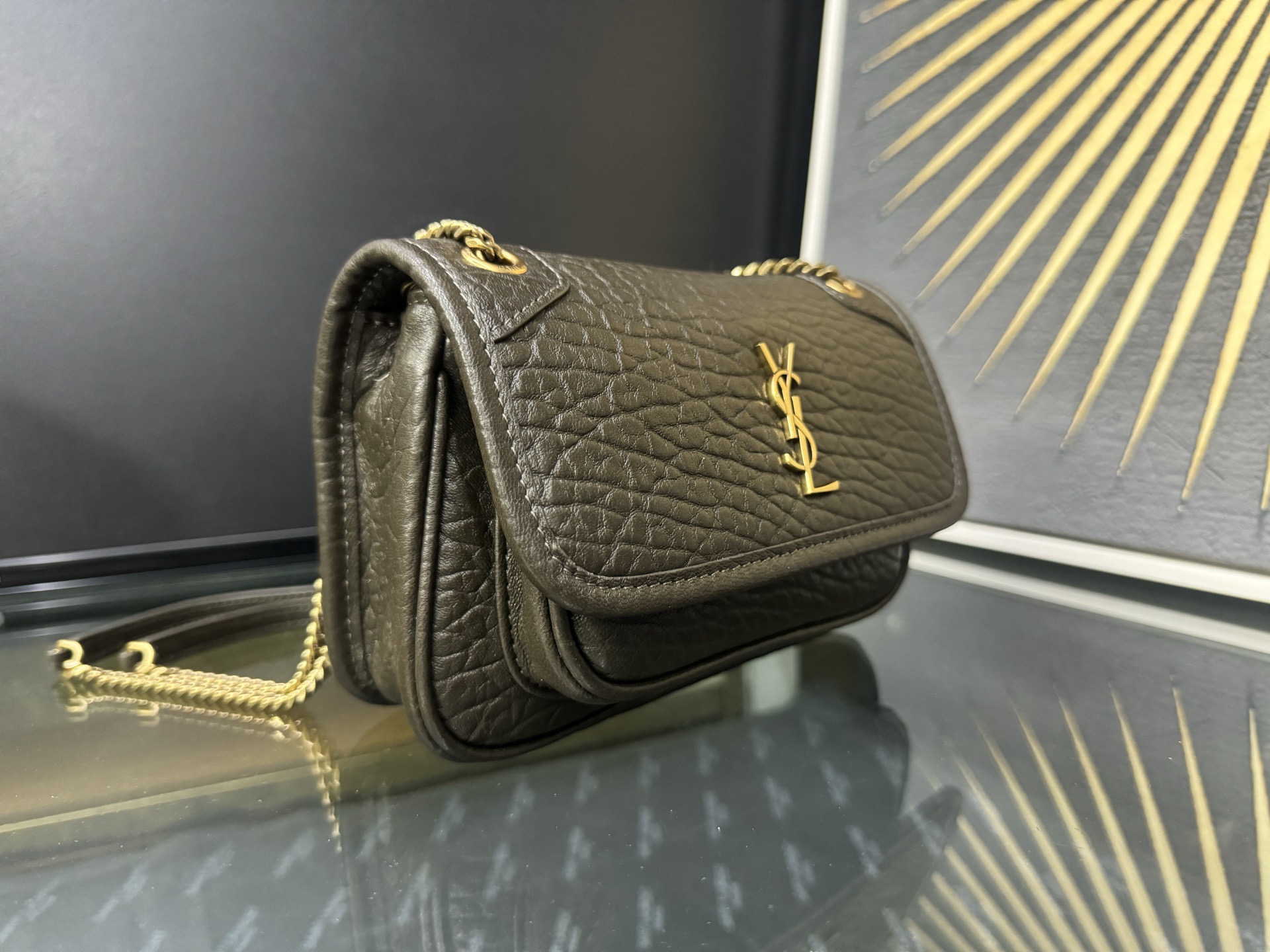 Saint Laurent Niki Mini 생로랑 니키 그레인 램스킨 미니 백 2