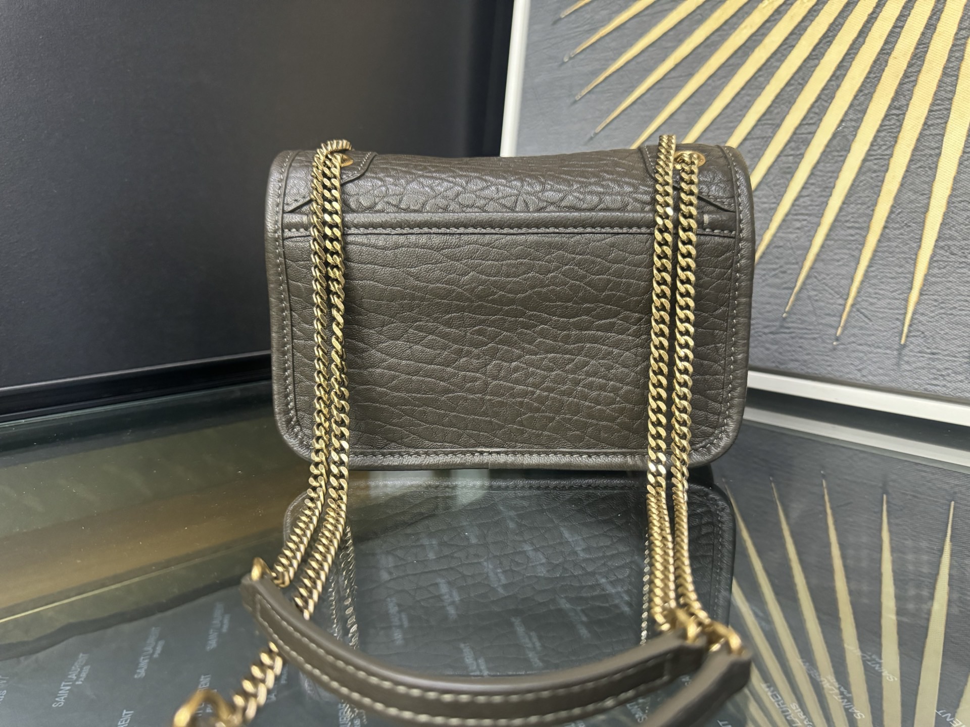 Saint Laurent Niki Mini 생로랑 니키 그레인 램스킨 미니 백 3