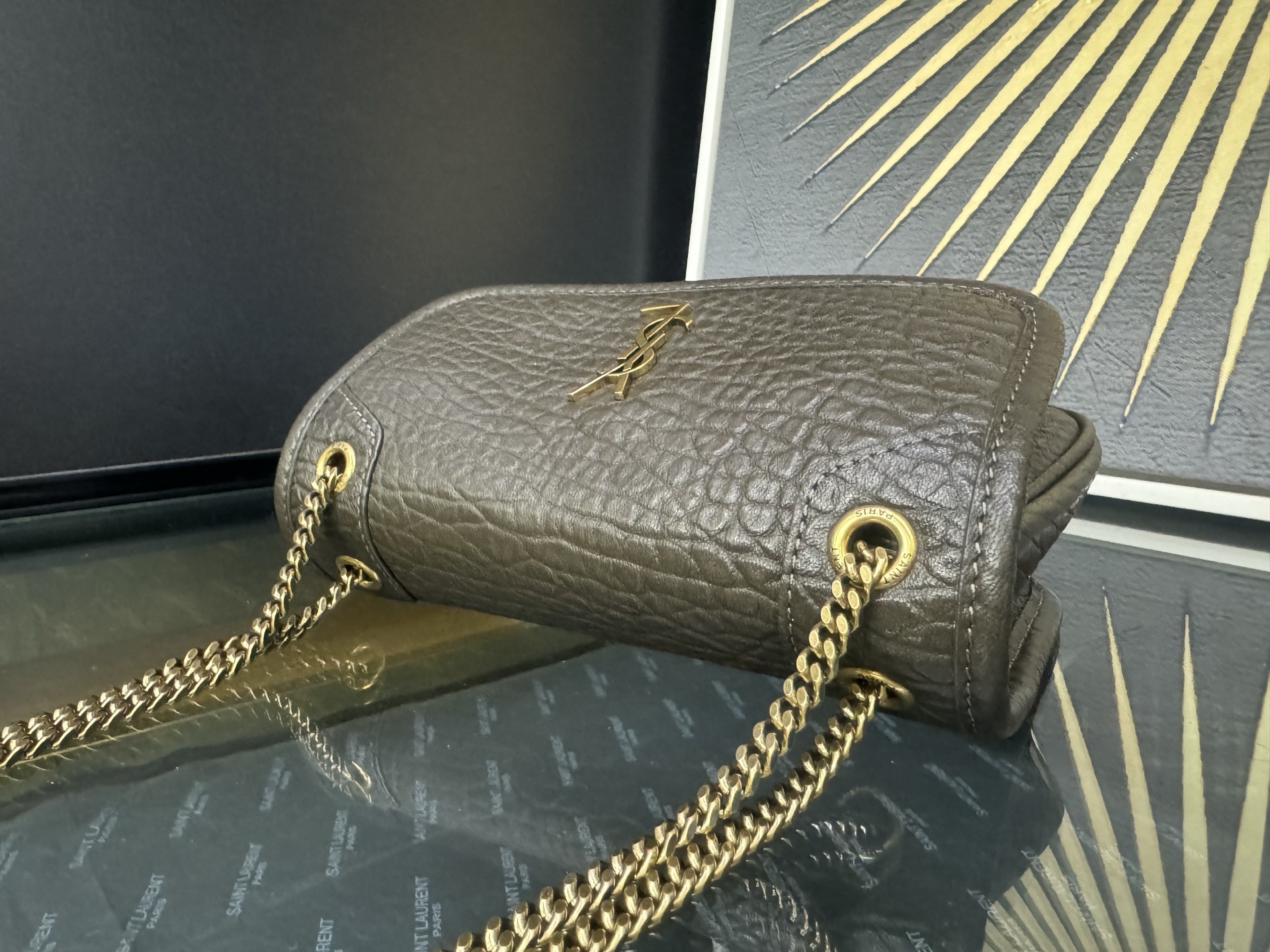 Saint Laurent Niki Mini 생로랑 니키 그레인 램스킨 미니 백 4