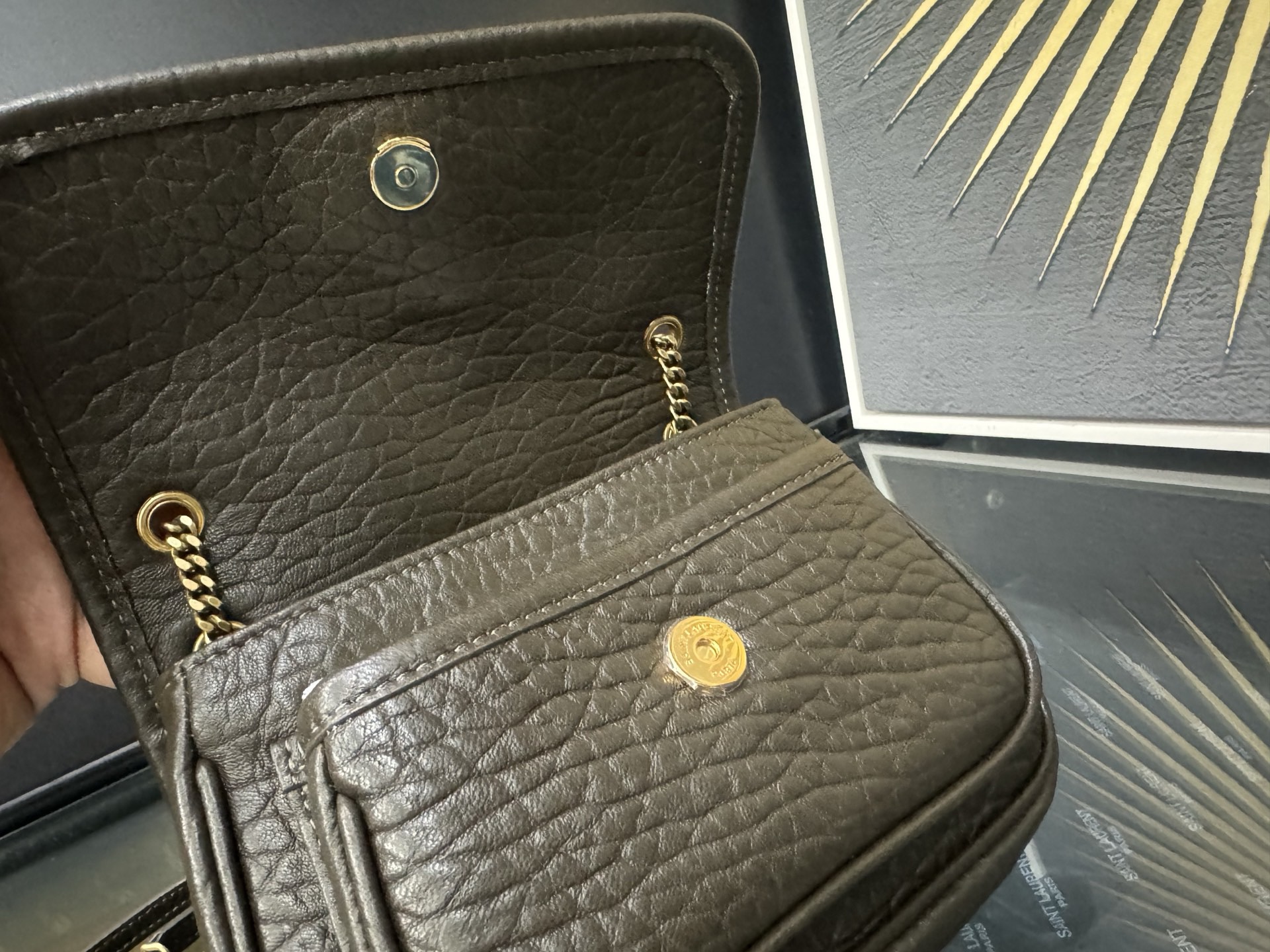 Saint Laurent Niki Mini 생로랑 니키 그레인 램스킨 미니 백 6