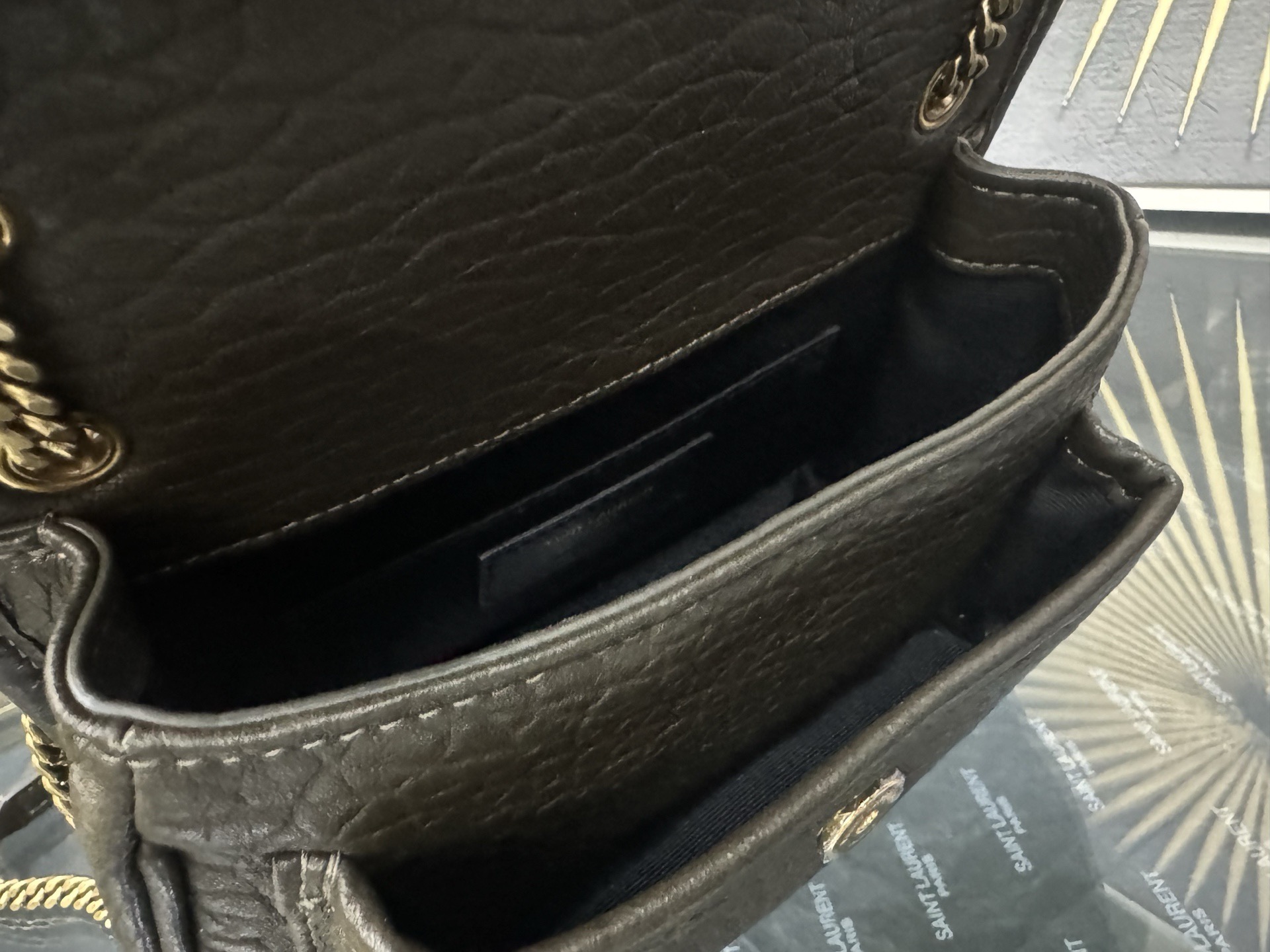 Saint Laurent Niki Mini 생로랑 니키 그레인 램스킨 미니 백 7