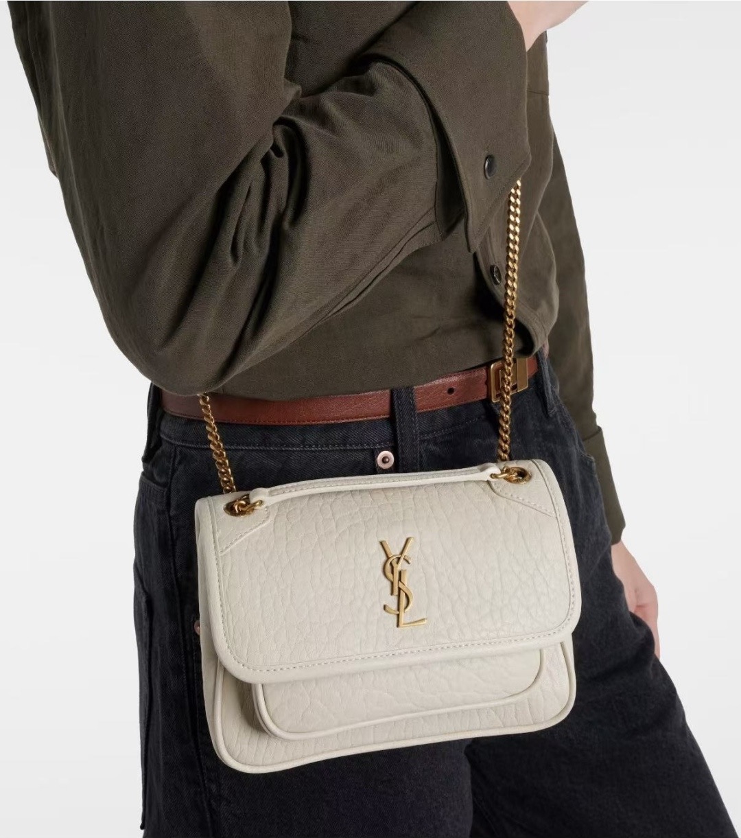 Saint Laurent Niki Mini 생로랑 니키 그레인 램스킨 미니 백 2