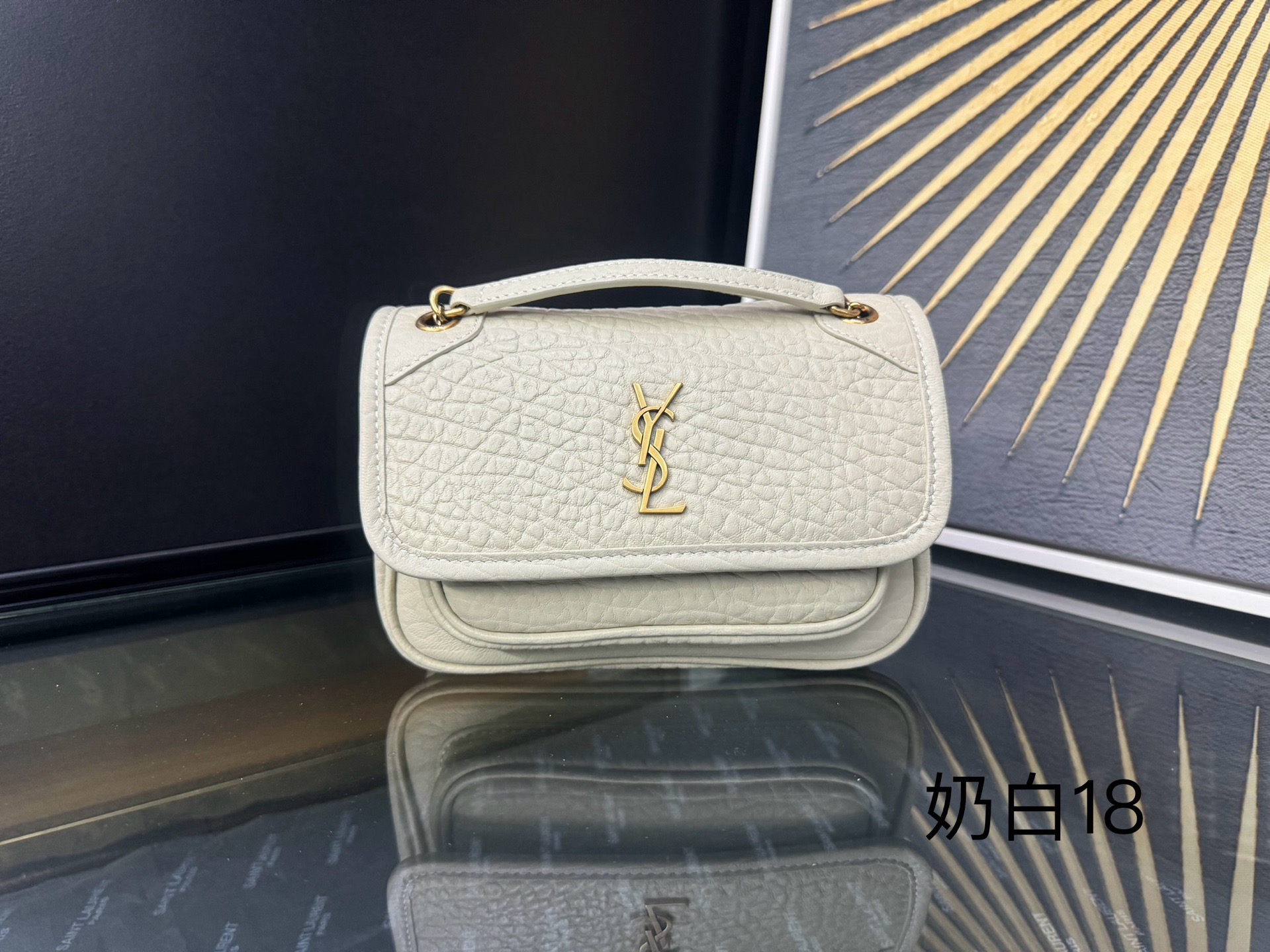 Saint Laurent Niki Mini 생로랑 니키 그레인 램스킨 미니 백 8