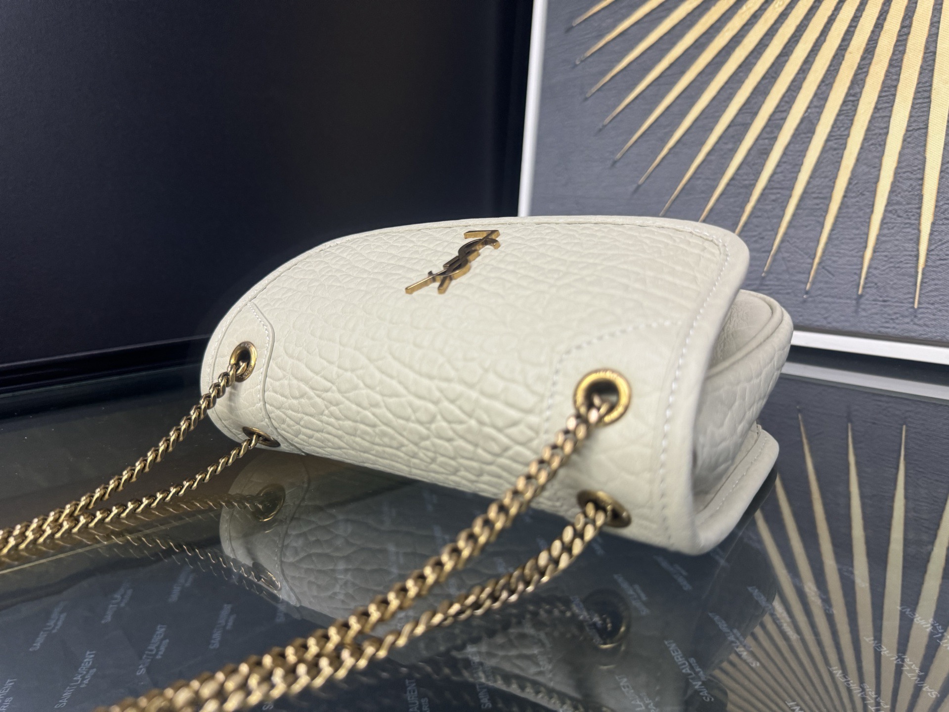 Saint Laurent Niki Mini 생로랑 니키 그레인 램스킨 미니 백 11