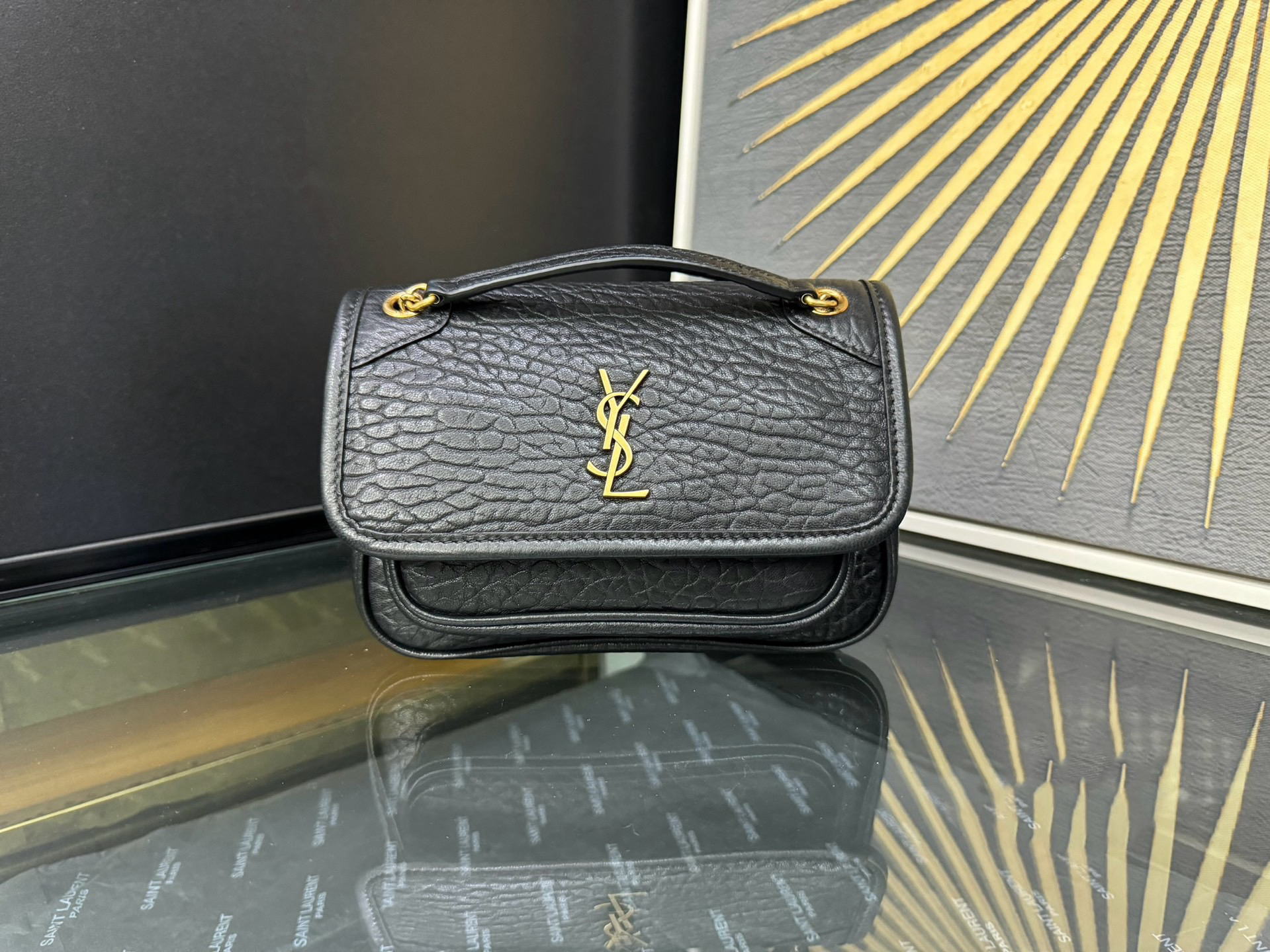 Saint Laurent Niki Mini 생로랑 니키 그레인 램스킨 미니 백 1