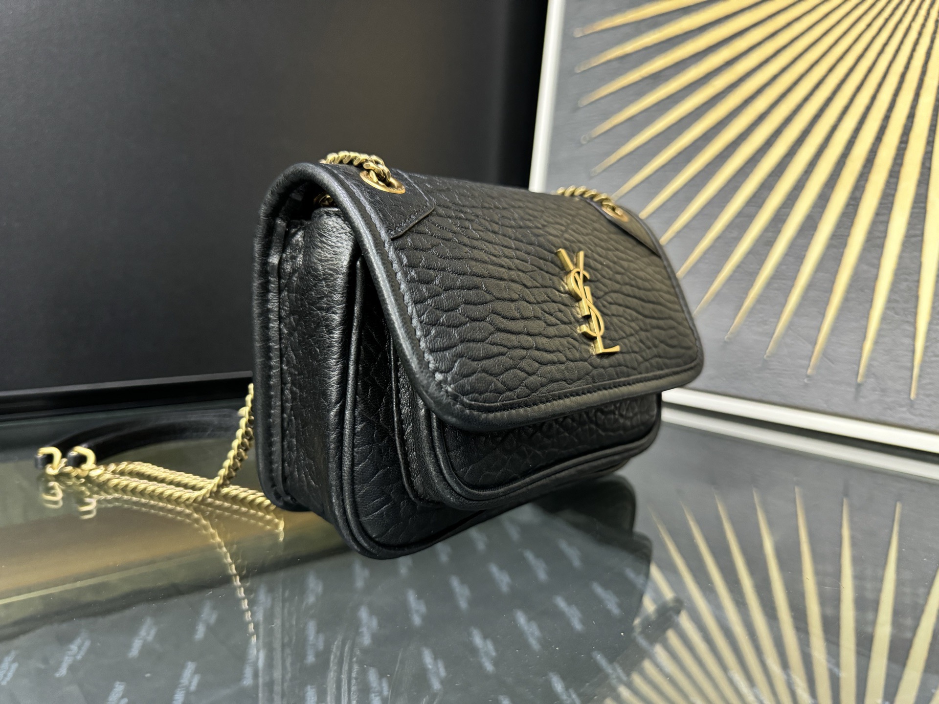 Saint Laurent Niki Mini 생로랑 니키 그레인 램스킨 미니 백 2