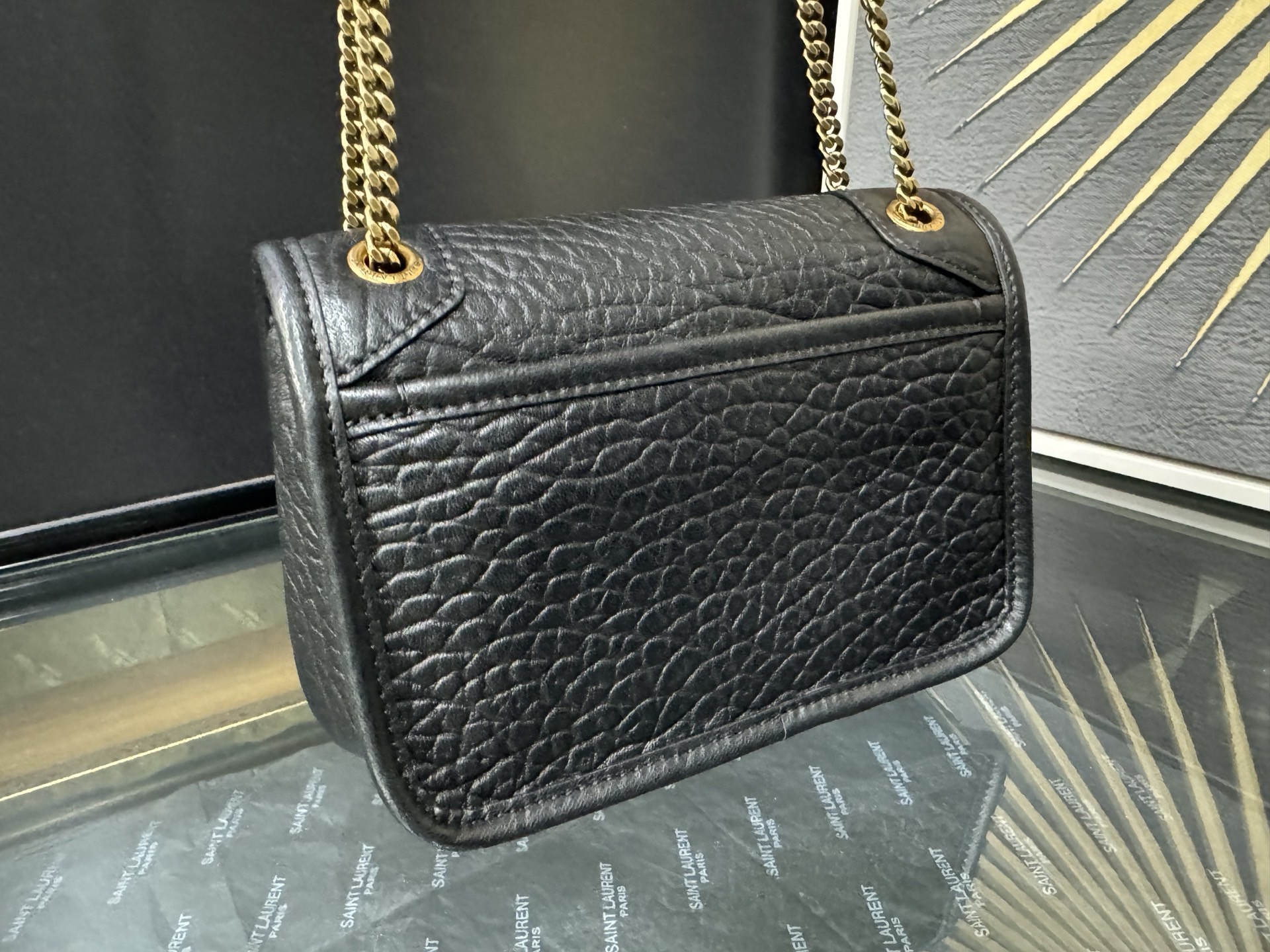 Saint Laurent Niki Mini 생로랑 니키 그레인 램스킨 미니 백 3