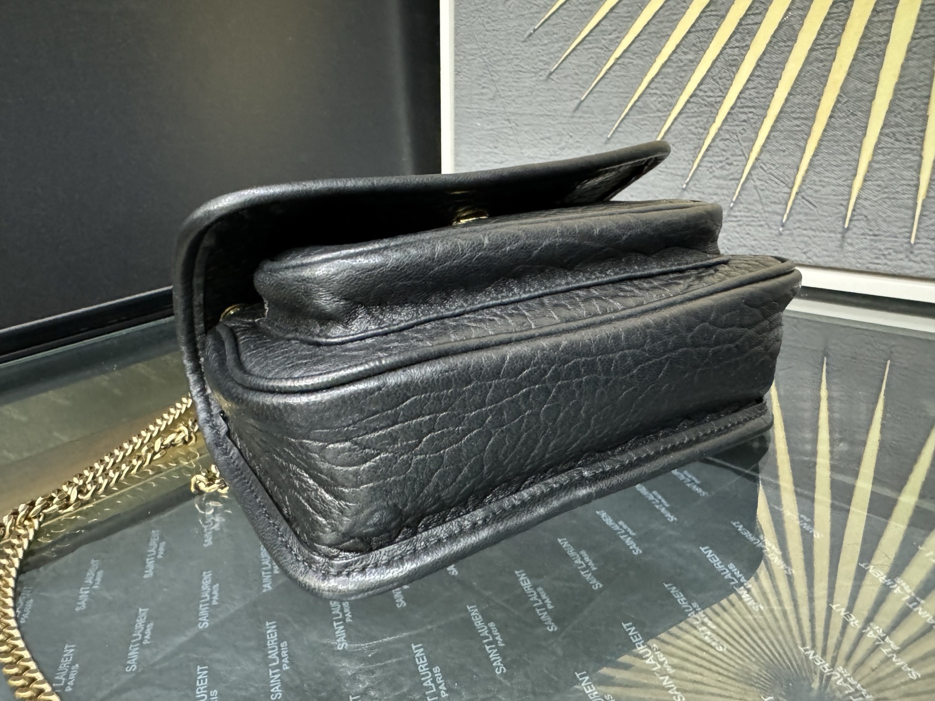 Saint Laurent Niki Mini 생로랑 니키 그레인 램스킨 미니 백 4