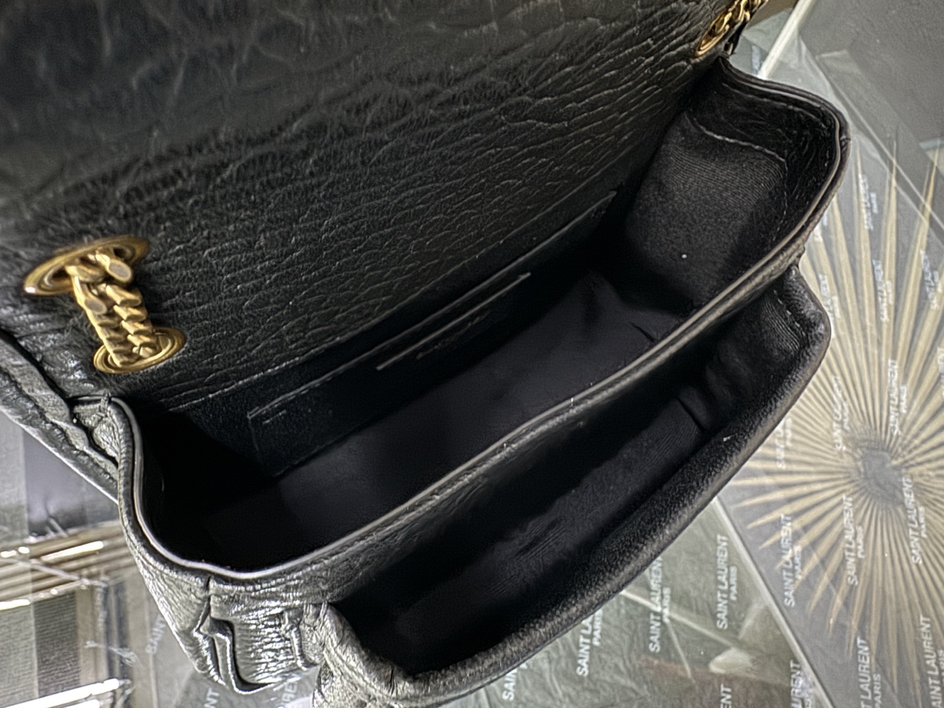 Saint Laurent Niki Mini 생로랑 니키 그레인 램스킨 미니 백 6