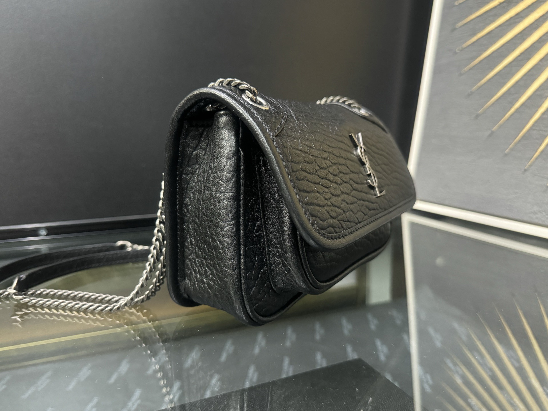 Saint Laurent Niki Mini 생로랑 니키 그레인 램스킨 미니 백 2