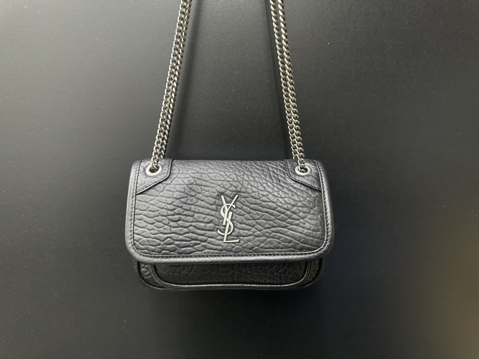 Saint Laurent Niki Mini 생로랑 니키 그레인 램스킨 미니 백 9