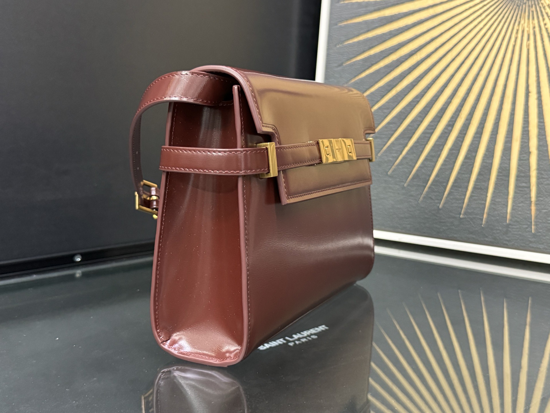 SAINT LAURENT 생로랑 맨해튼 스몰 탑핸들 백 24cm 675626 2