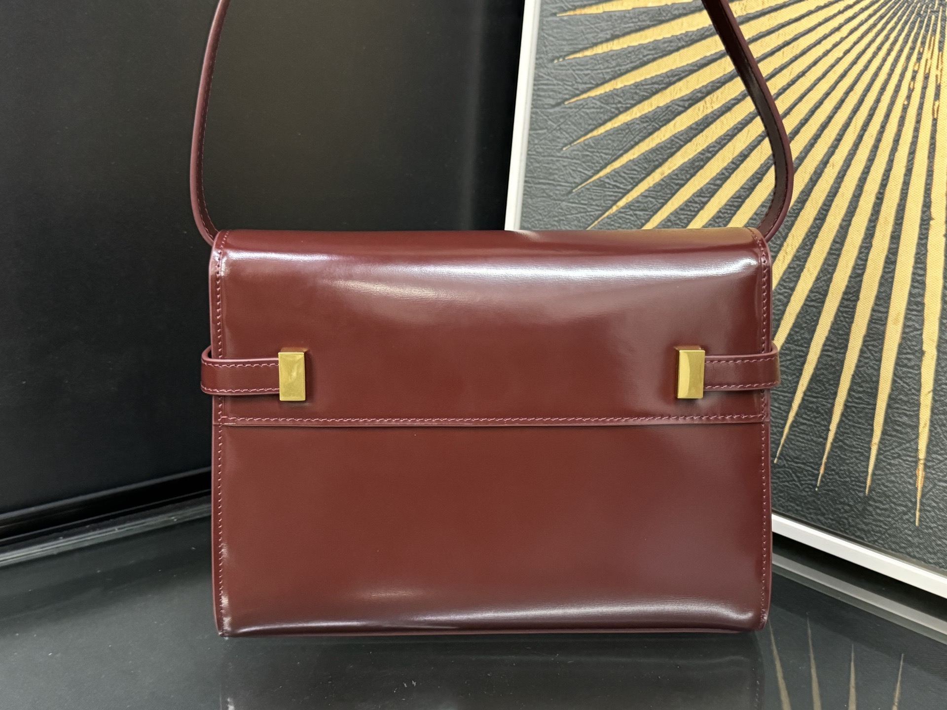 SAINT LAURENT 생로랑 맨해튼 스몰 탑핸들 백 24cm 675626 3