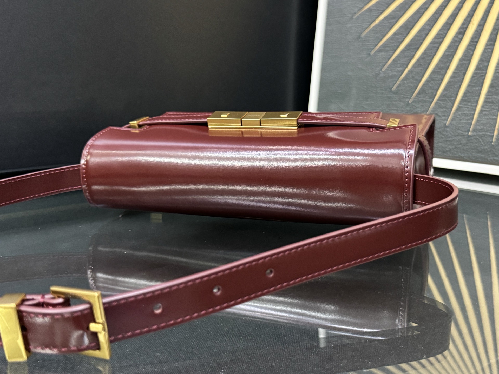 SAINT LAURENT 생로랑 맨해튼 스몰 탑핸들 백 24cm 675626 5