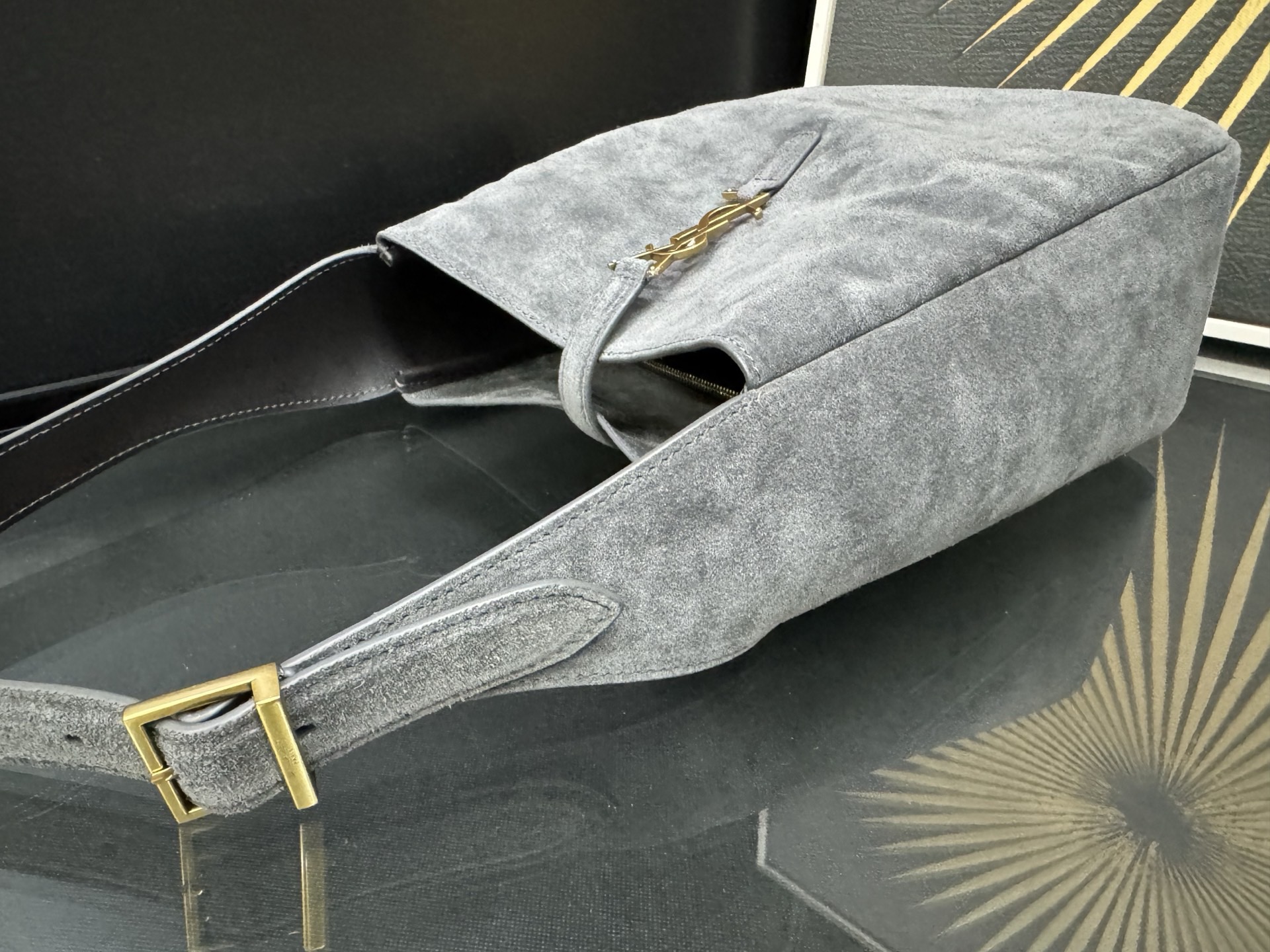 SAINT LAURENT 생로랑 르 5아7 스웨이드 호보백 6