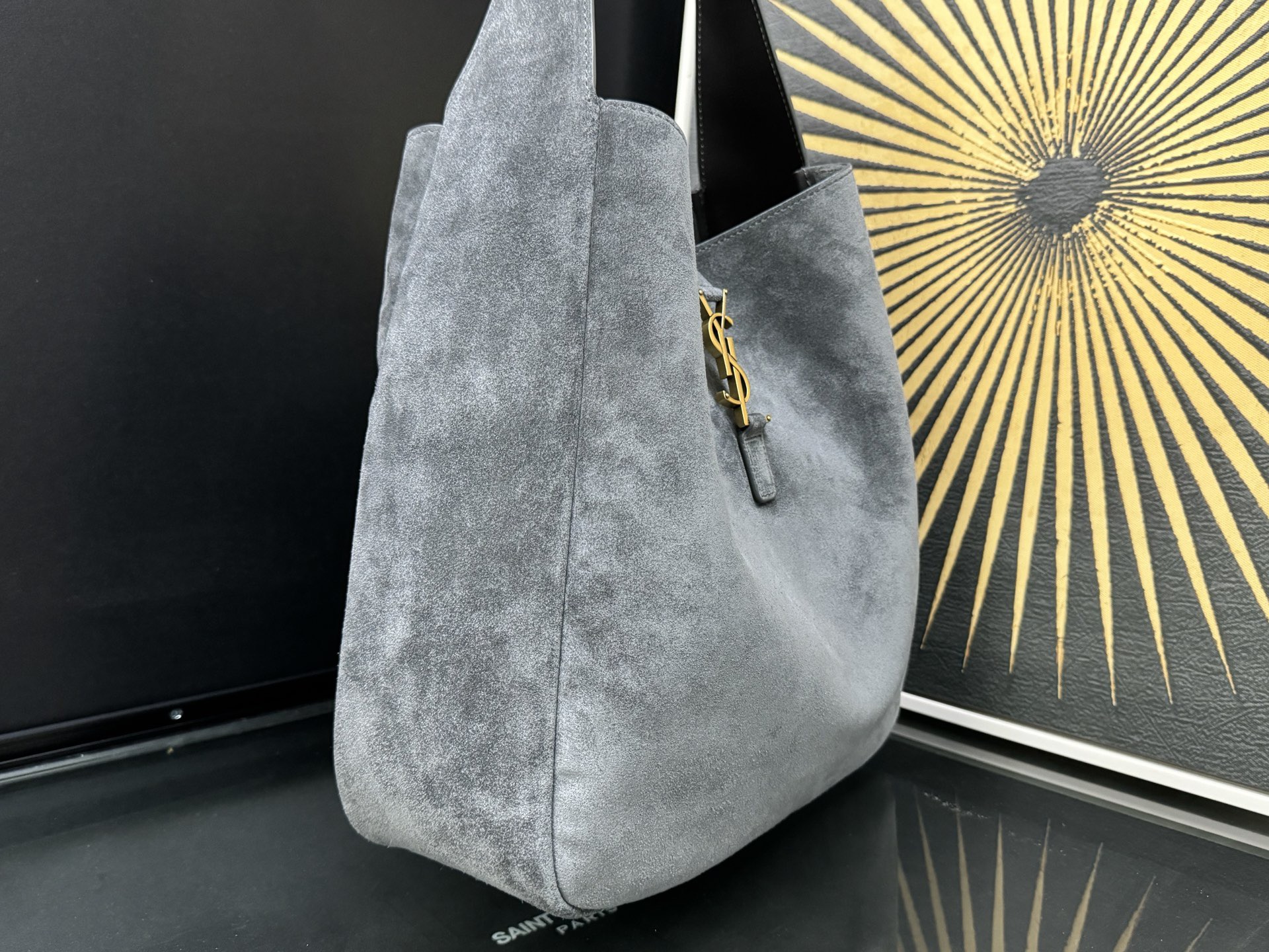 SAINT LAURENT 생로랑 르 5아7 라지 스웨이드 호보백 753837 2