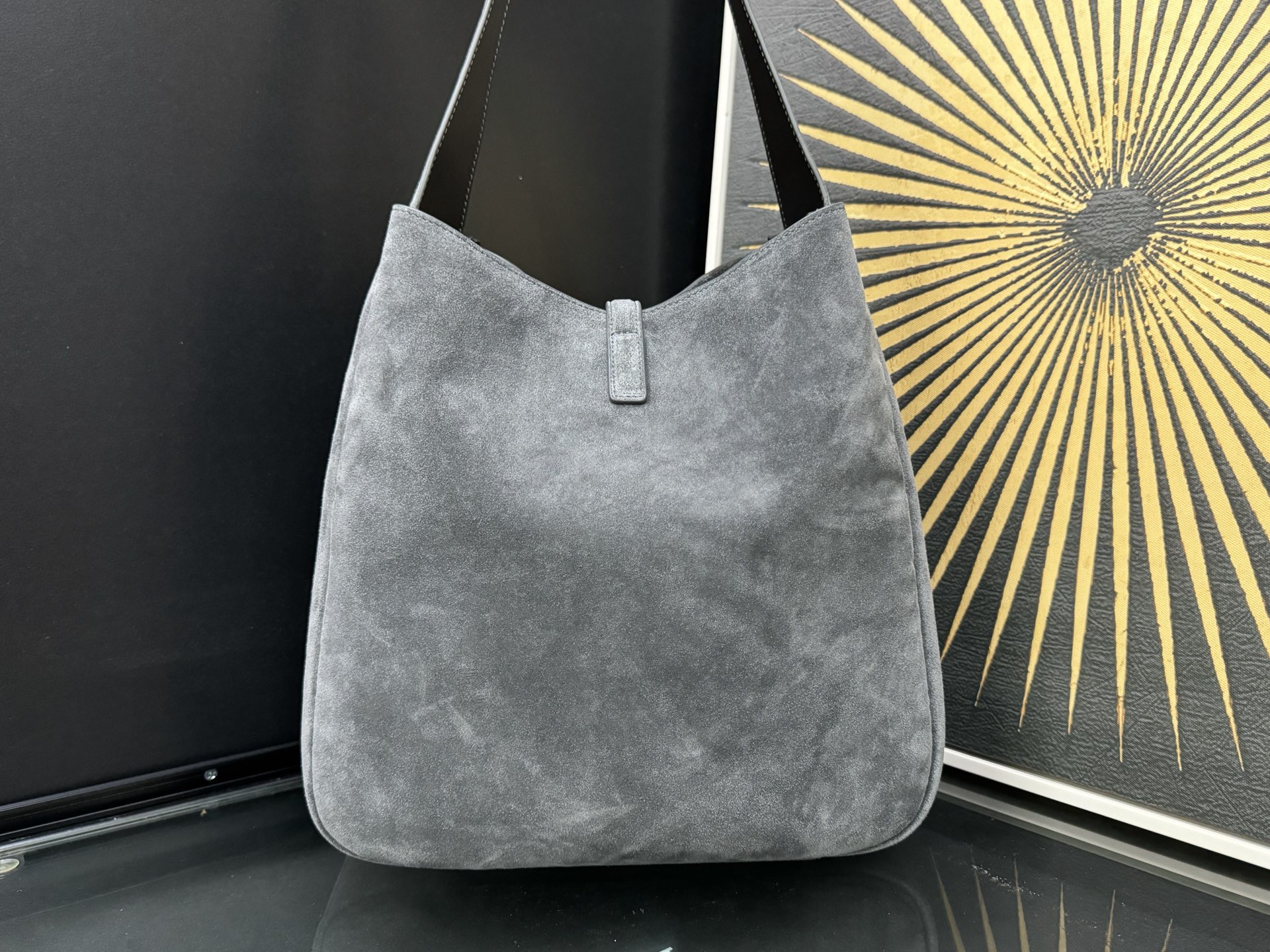 SAINT LAURENT 생로랑 르 5아7 라지 스웨이드 호보백 753837 3