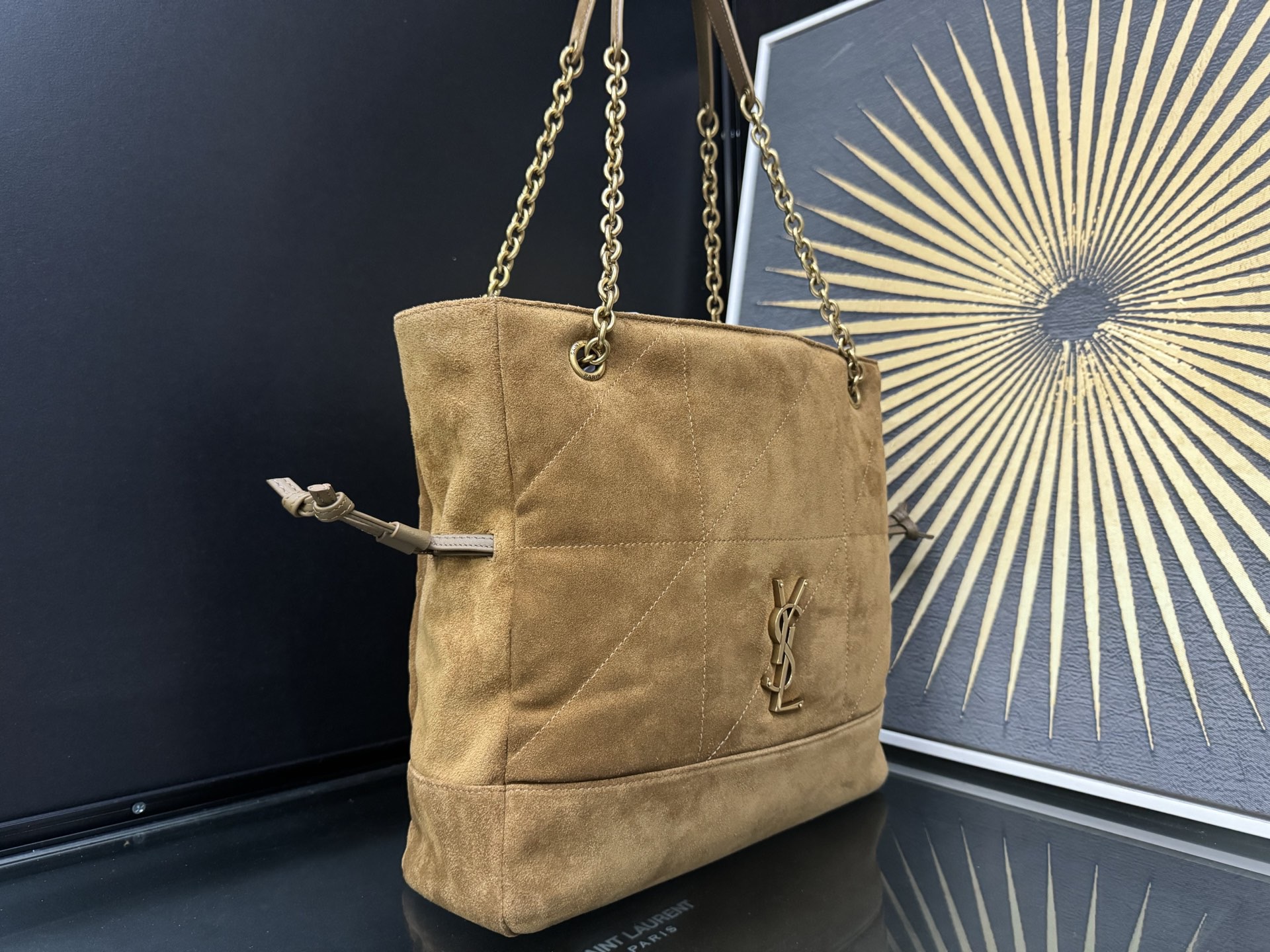 Saint Laurent 생로랑 제이미 4.3 라지 포숑 스웨이드 버킷백 833948 2